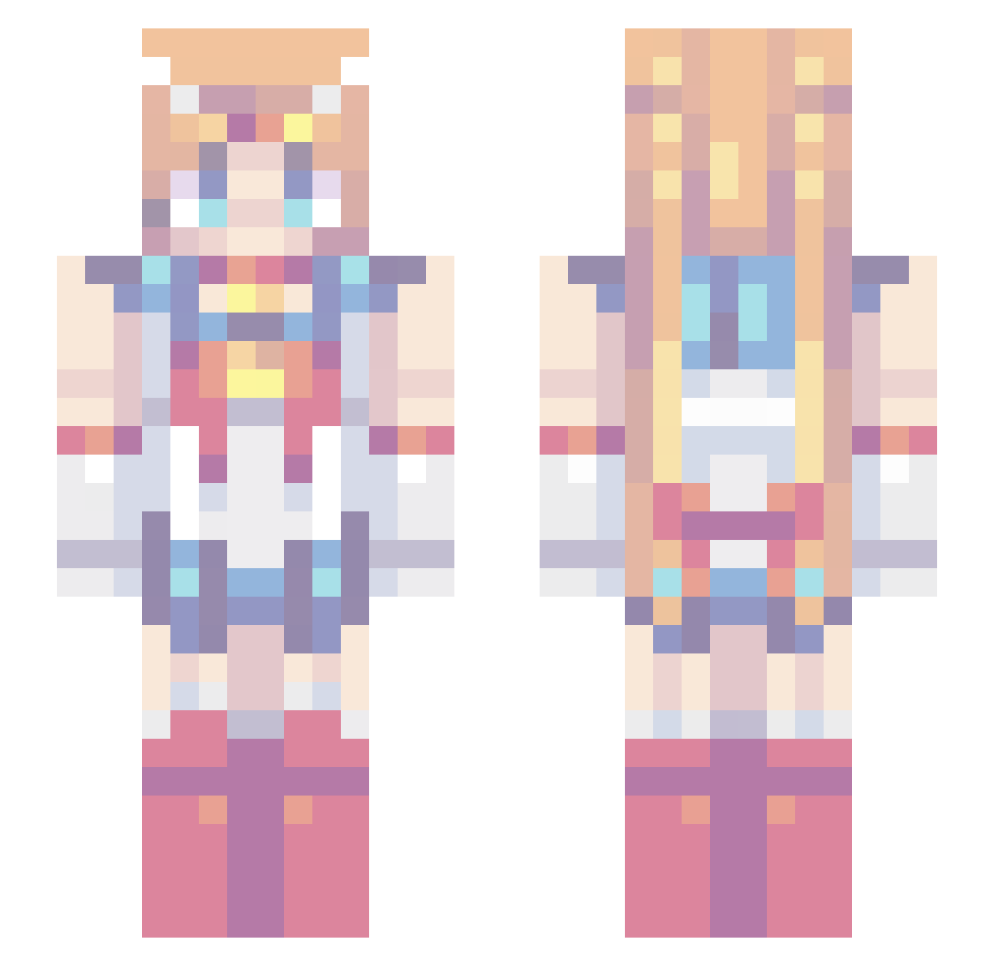 IslamicProdigy Minecraft skin, front and back view