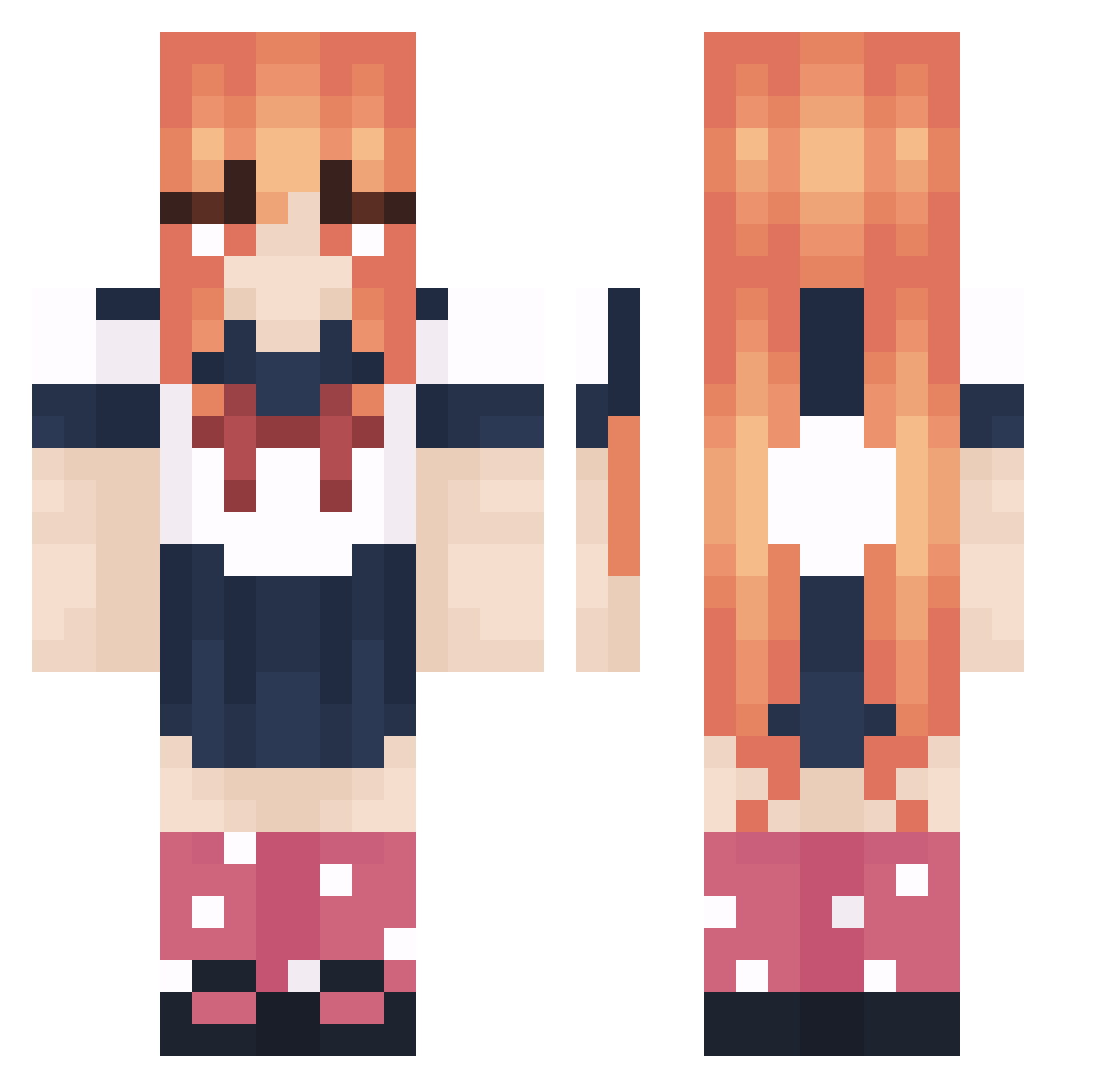 stovensux Minecraft skin, front and back view