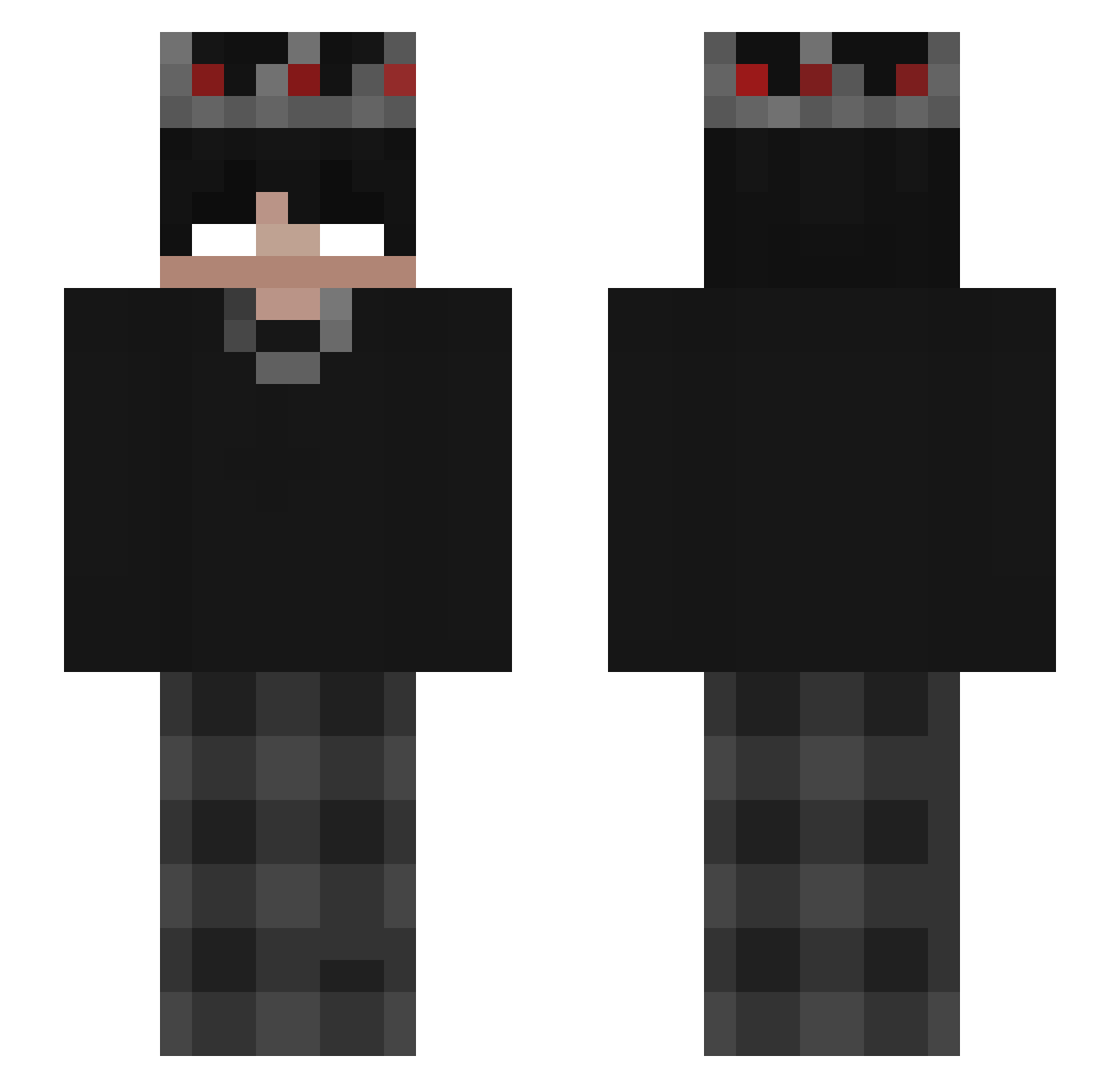 Tovarzinho Minecraft skin, front and back view