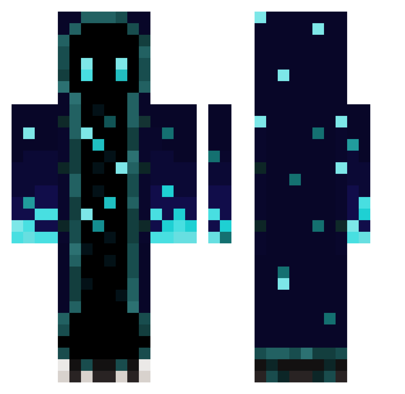 Ladle Minecraft skin, front and back view
