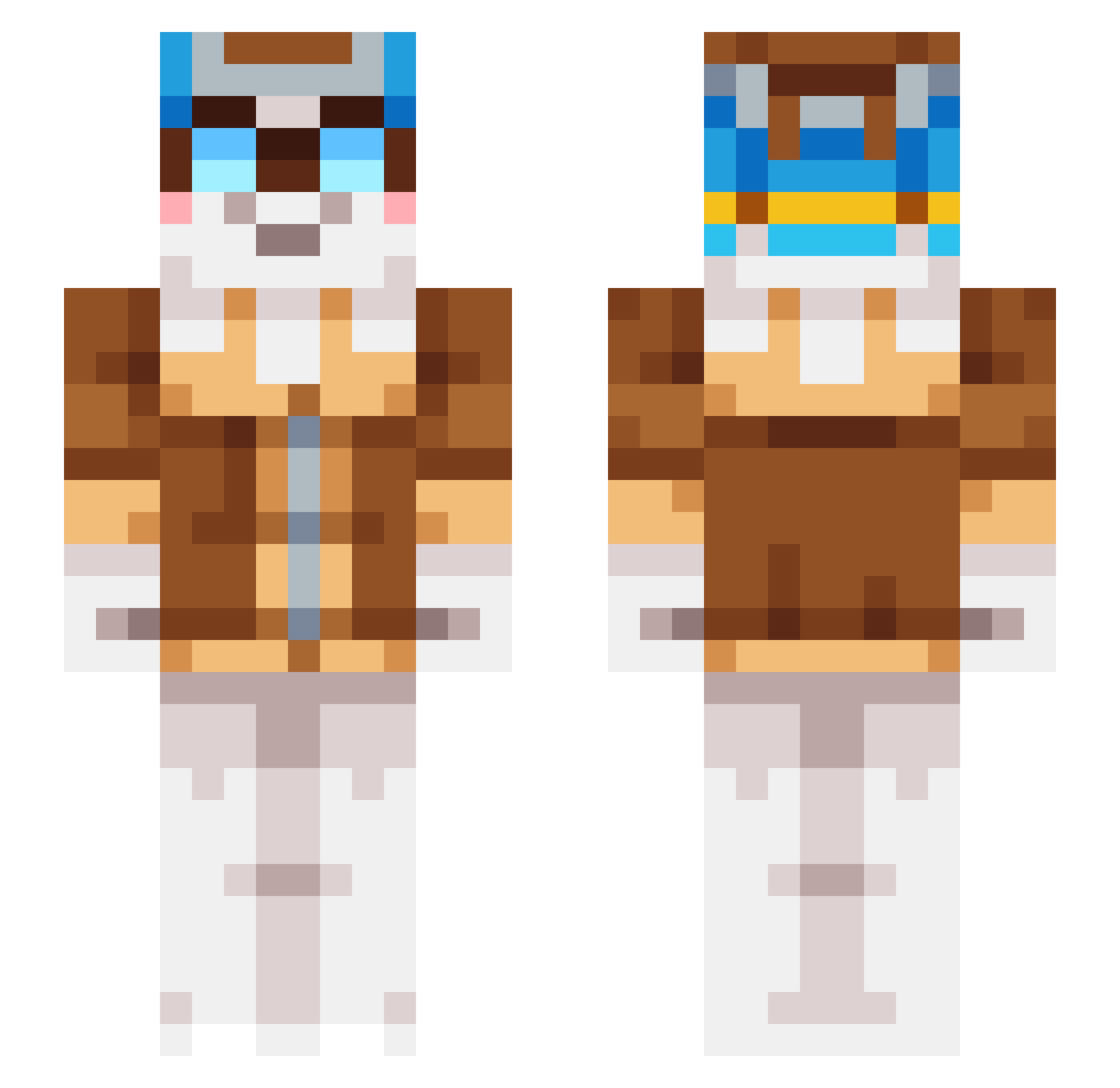 SlimeOverlorrd Minecraft skin, front and back view