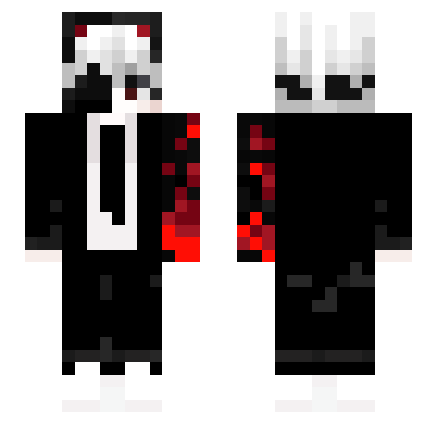 Quasas2 Minecraft skin, front and back view
