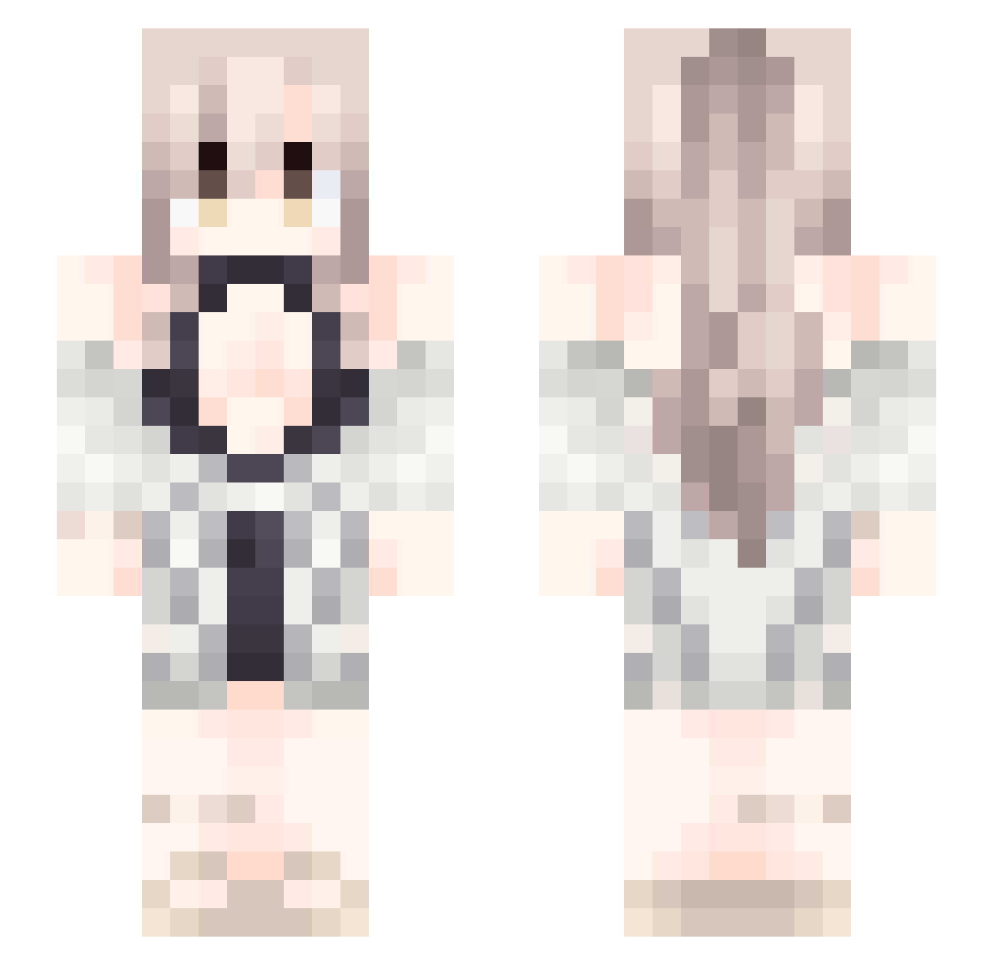 SoarMell Minecraft skin, front and back view