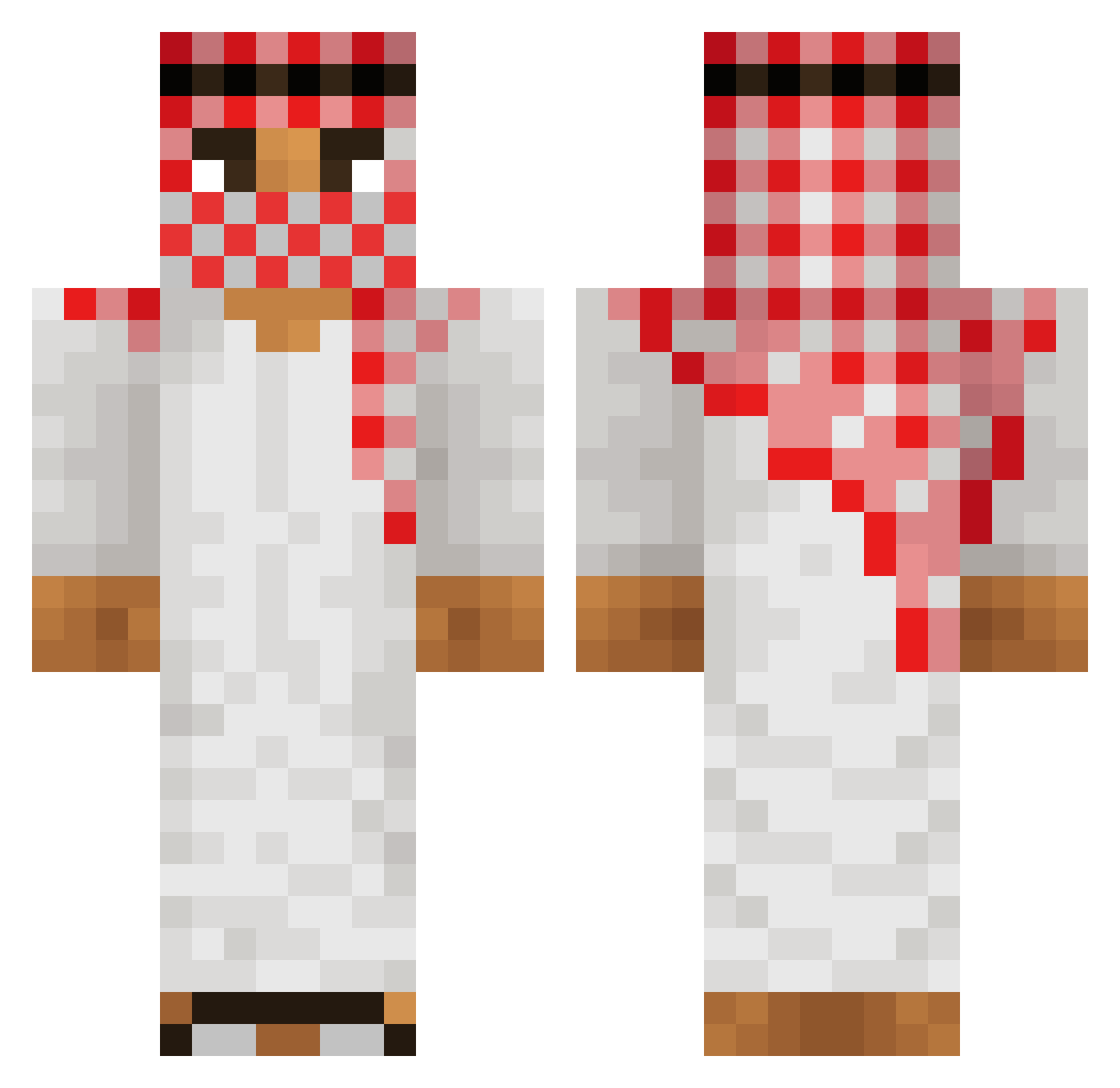 Itrab04 Minecraft skin, front and back view