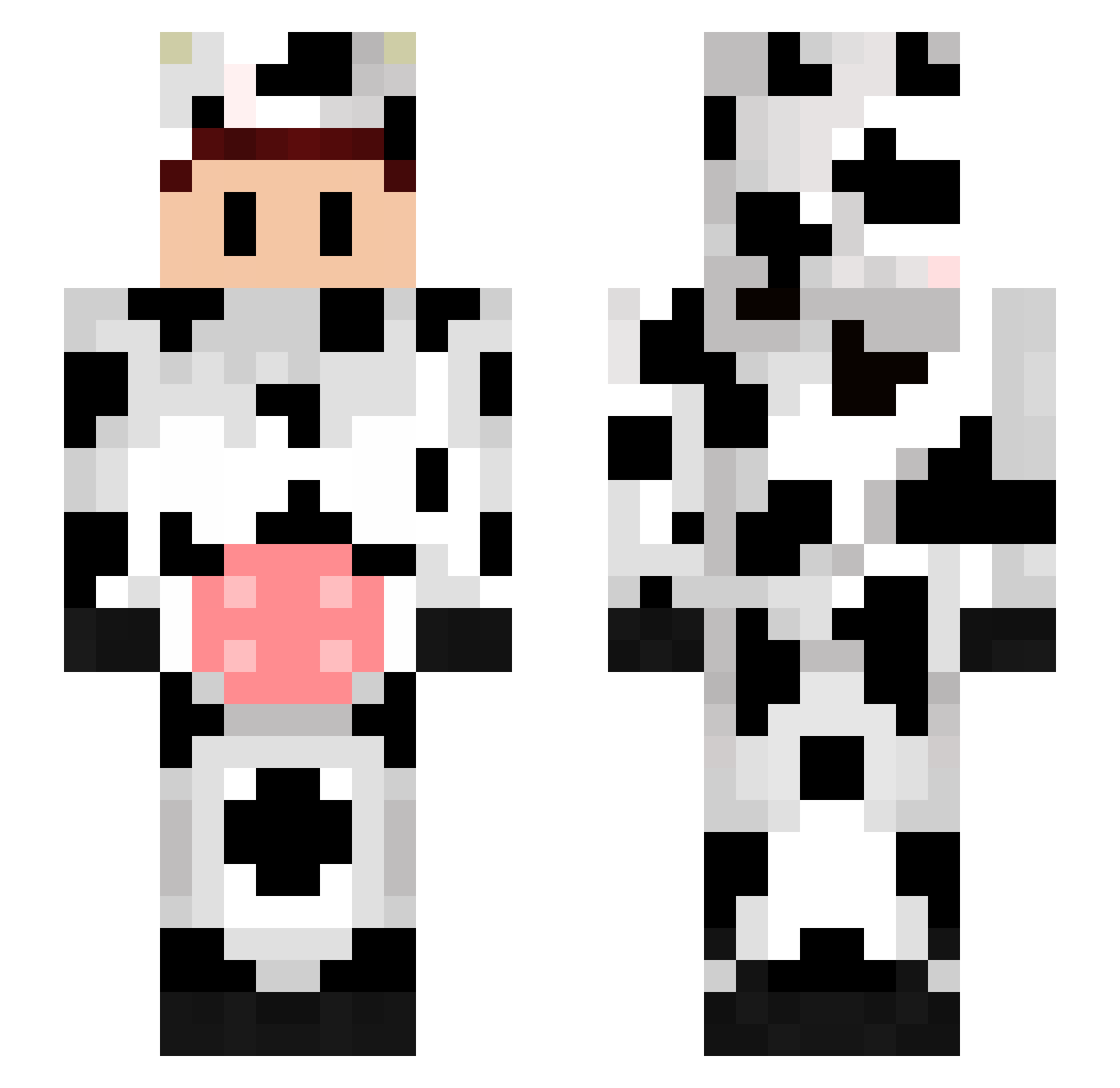 xAberKopfHochx Minecraft skin, front and back view