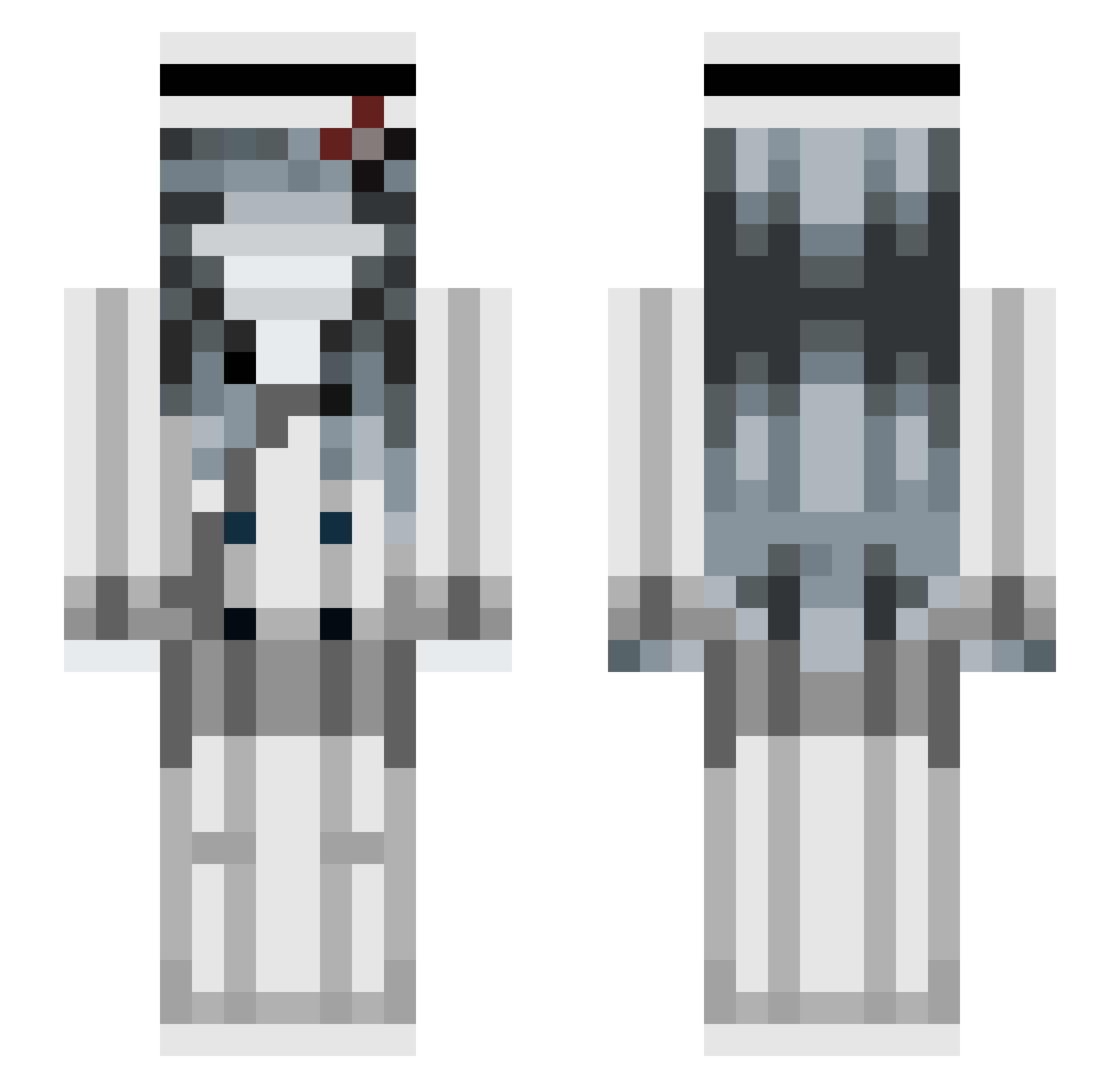 Bekalohi Minecraft skin, front and back view