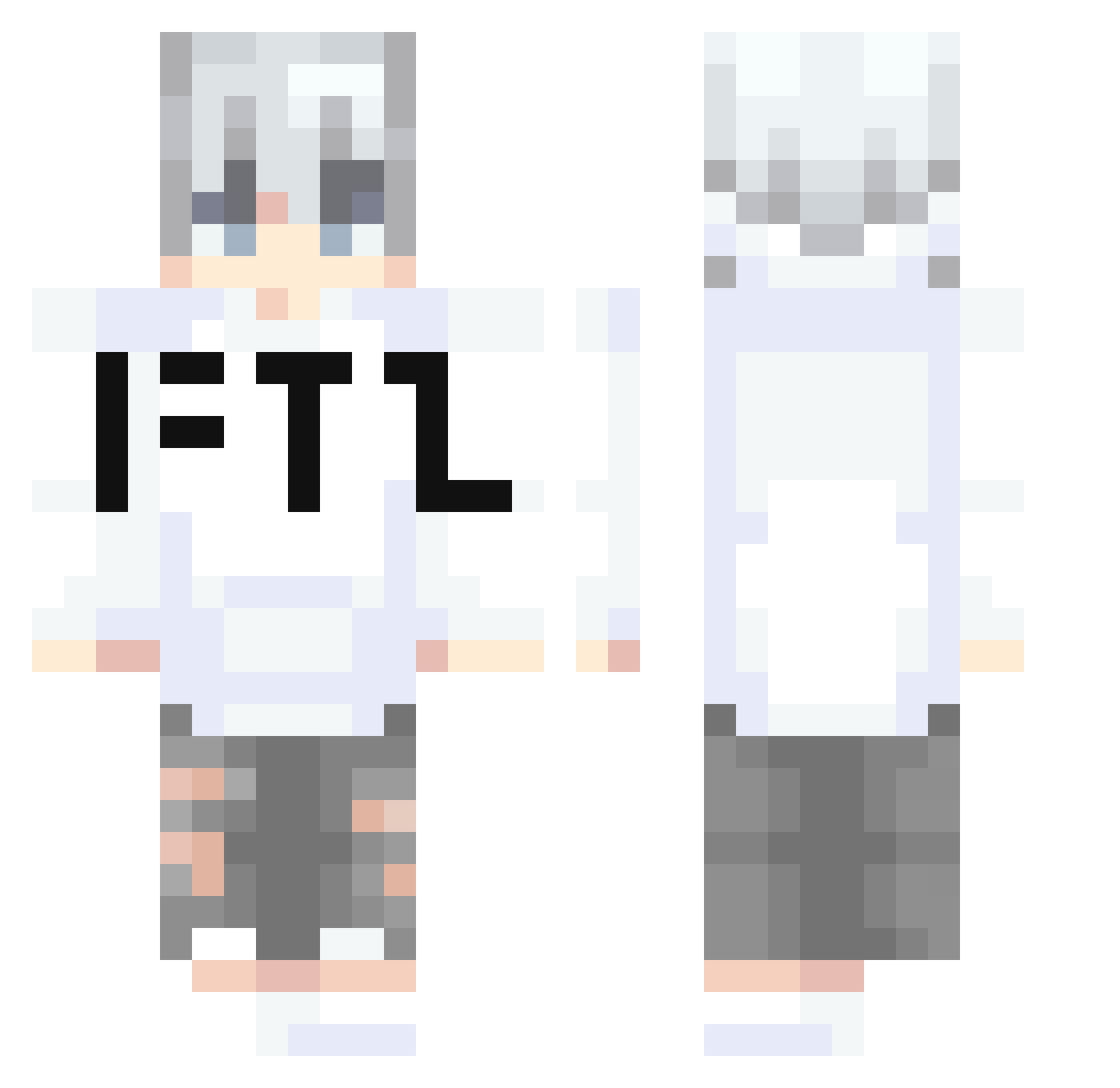 Trebuh_98229 Minecraft skin, front and back view
