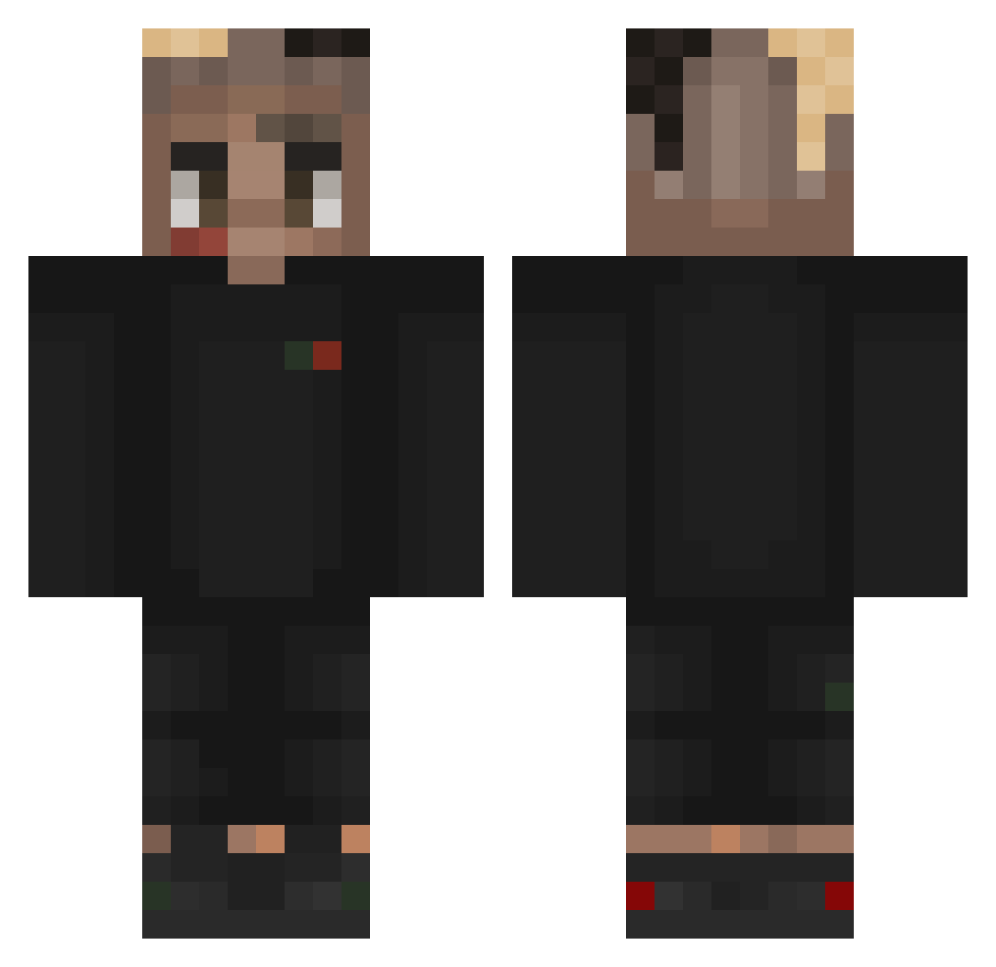 yddxleo_ Minecraft skin, front and back view