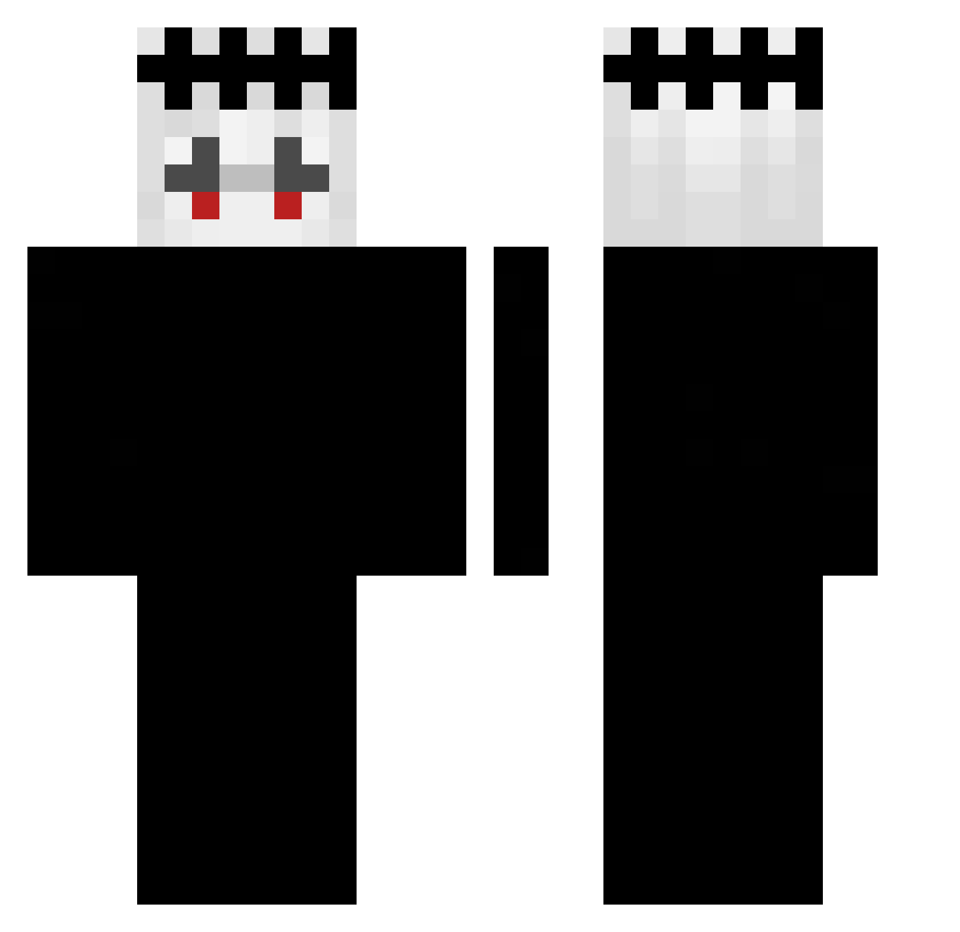 Voids_Isolation Minecraft skin, front and back view