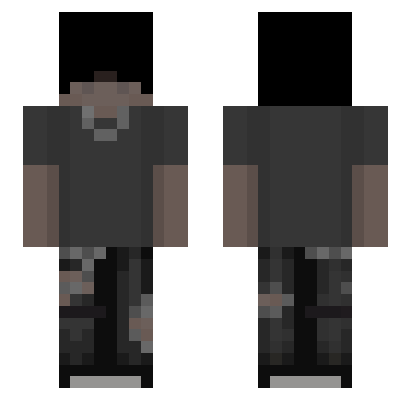 xBesiu_1 Minecraft skin, front and back view