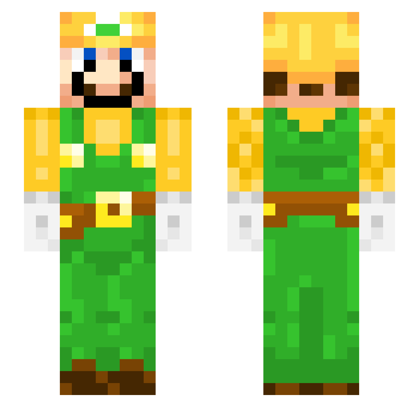 D3K1TOSH1 Minecraft skin, front and back view