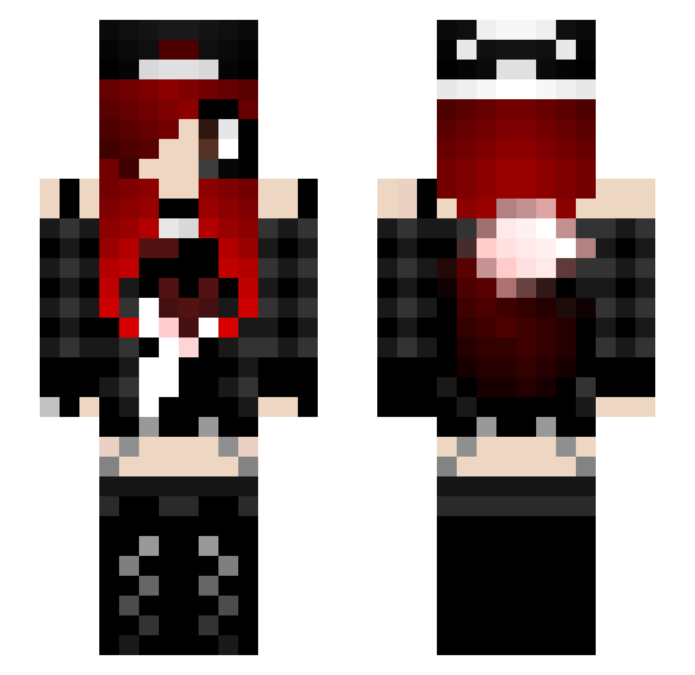Spoca Minecraft skin, front and back view