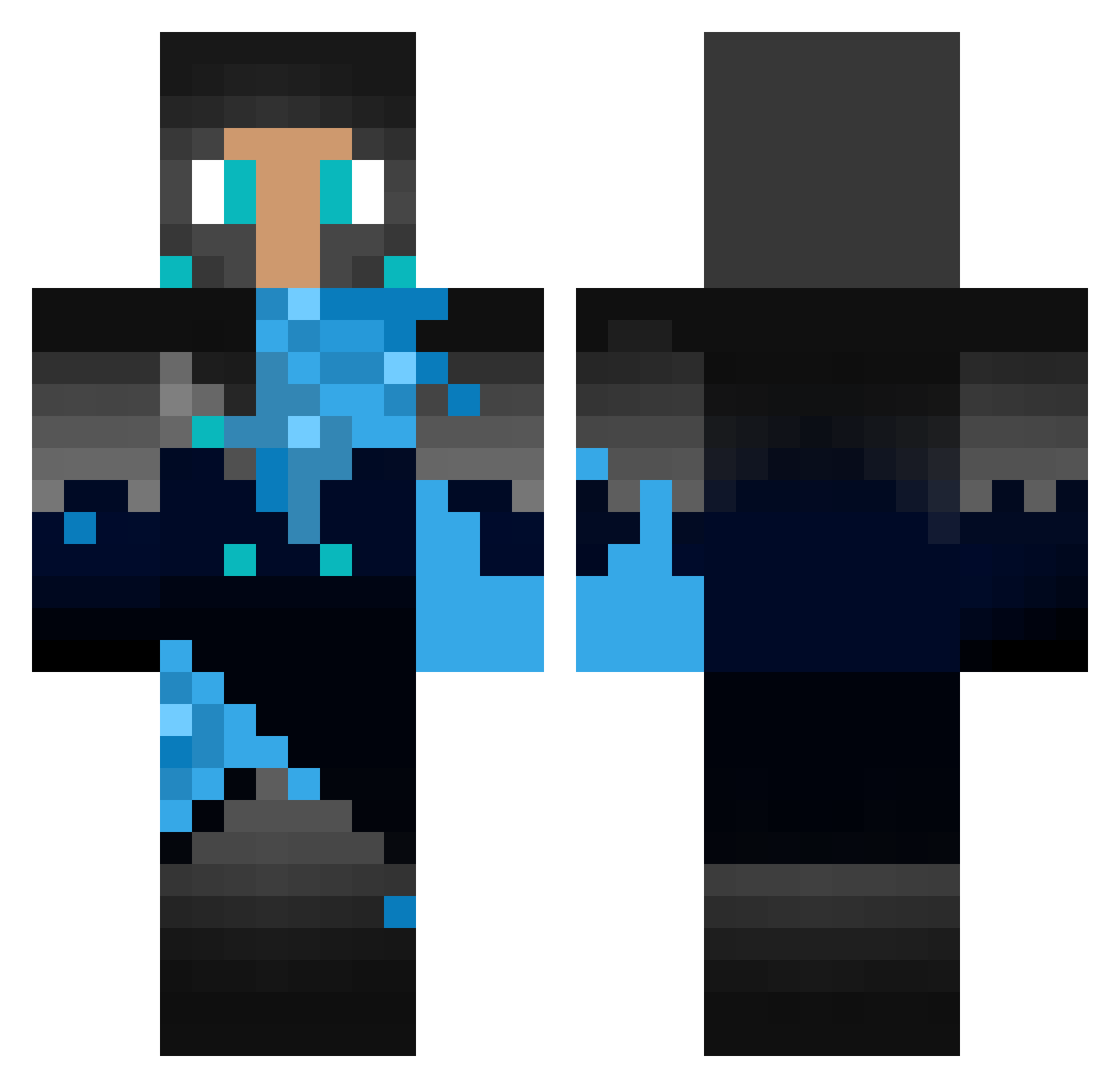 TheIceKnight21 Minecraft skin, front and back view
