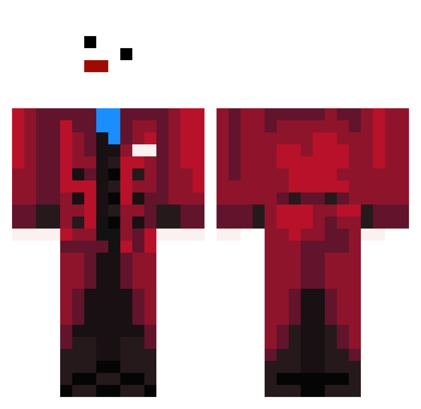 TwIzL4 Minecraft skin, front and back view