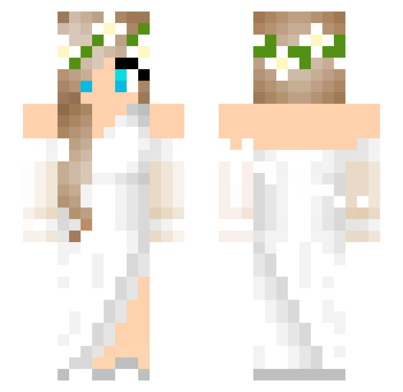 KeraBG Minecraft skin, front and back view