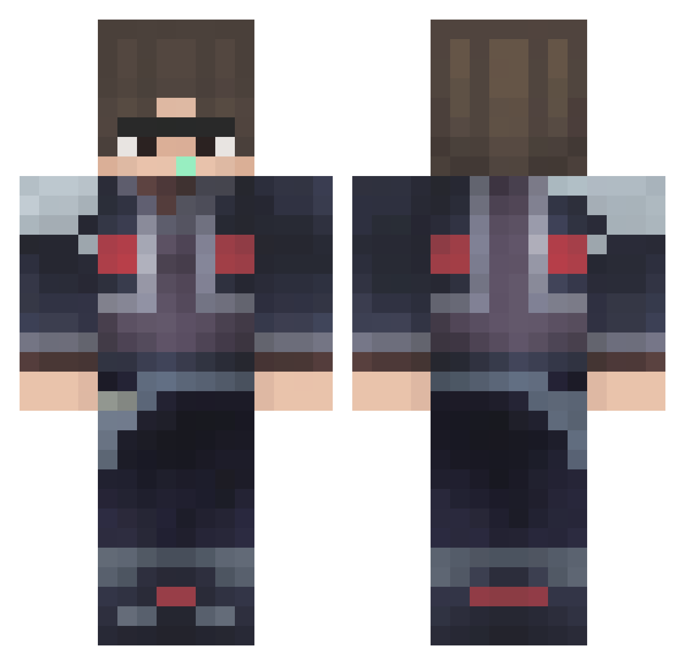 Rianpaza Minecraft skin, front and back view