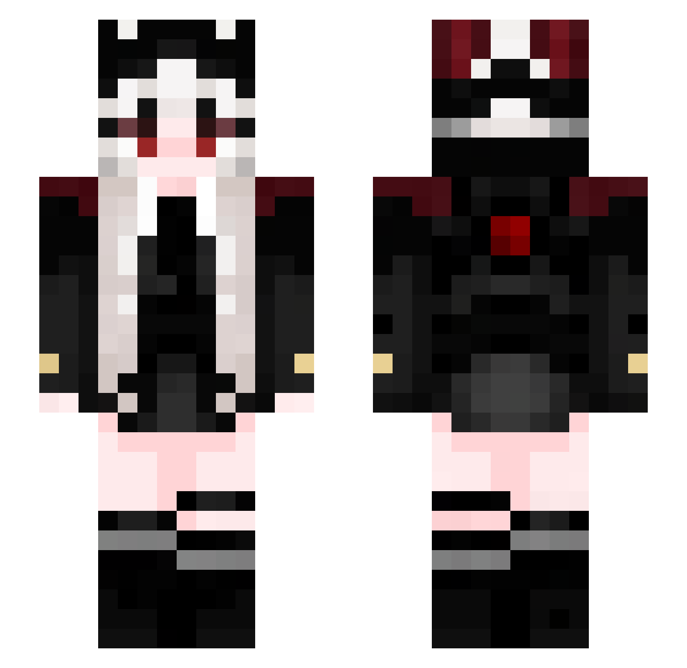 Missperse Minecraft skin, front and back view