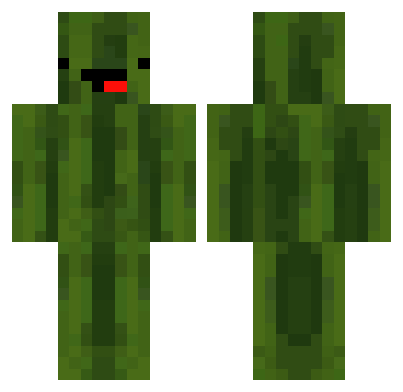 SouthPrkPikleRik Minecraft skin, front and back view