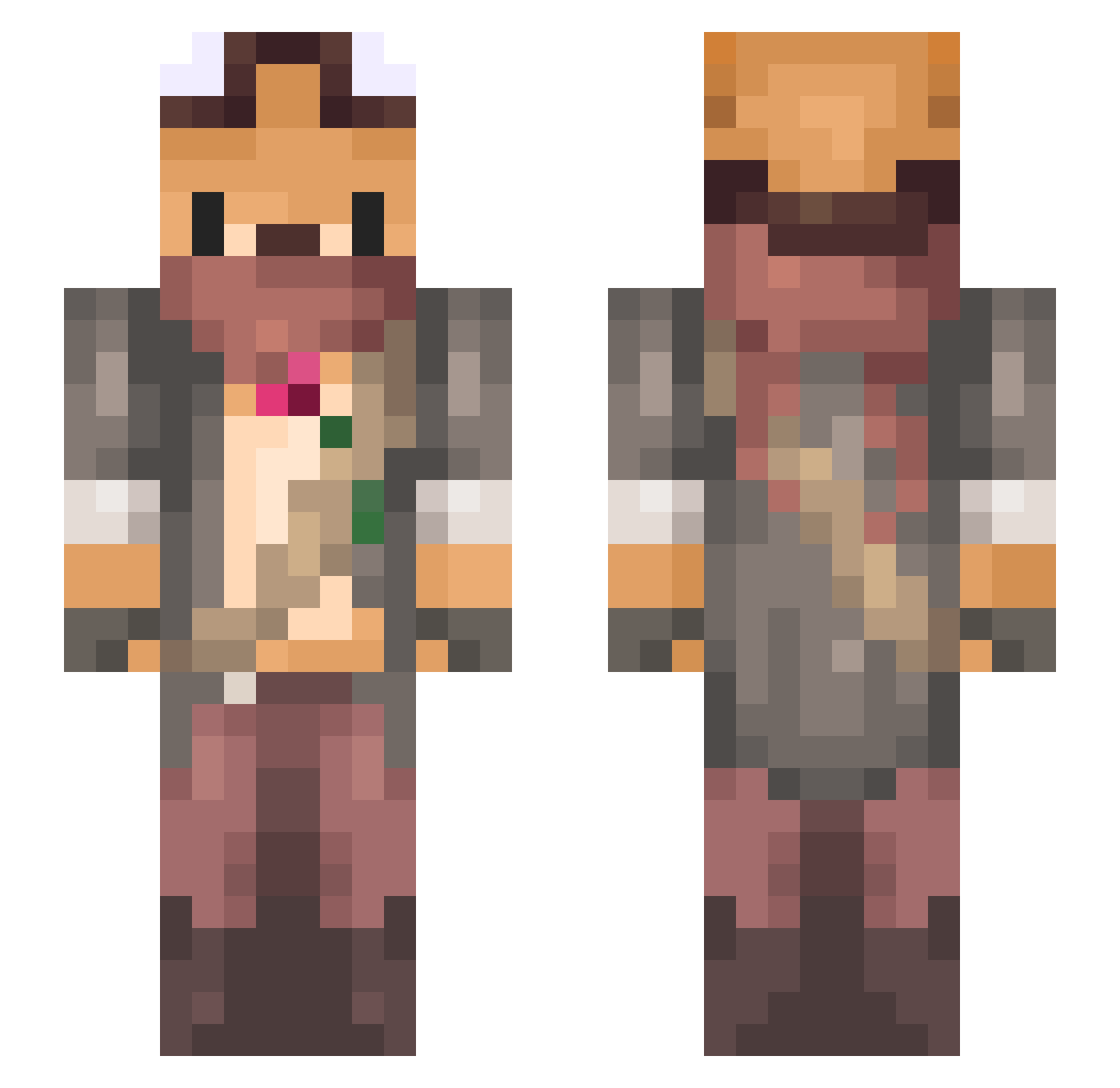 ADMGABEZ Minecraft skin, front and back view