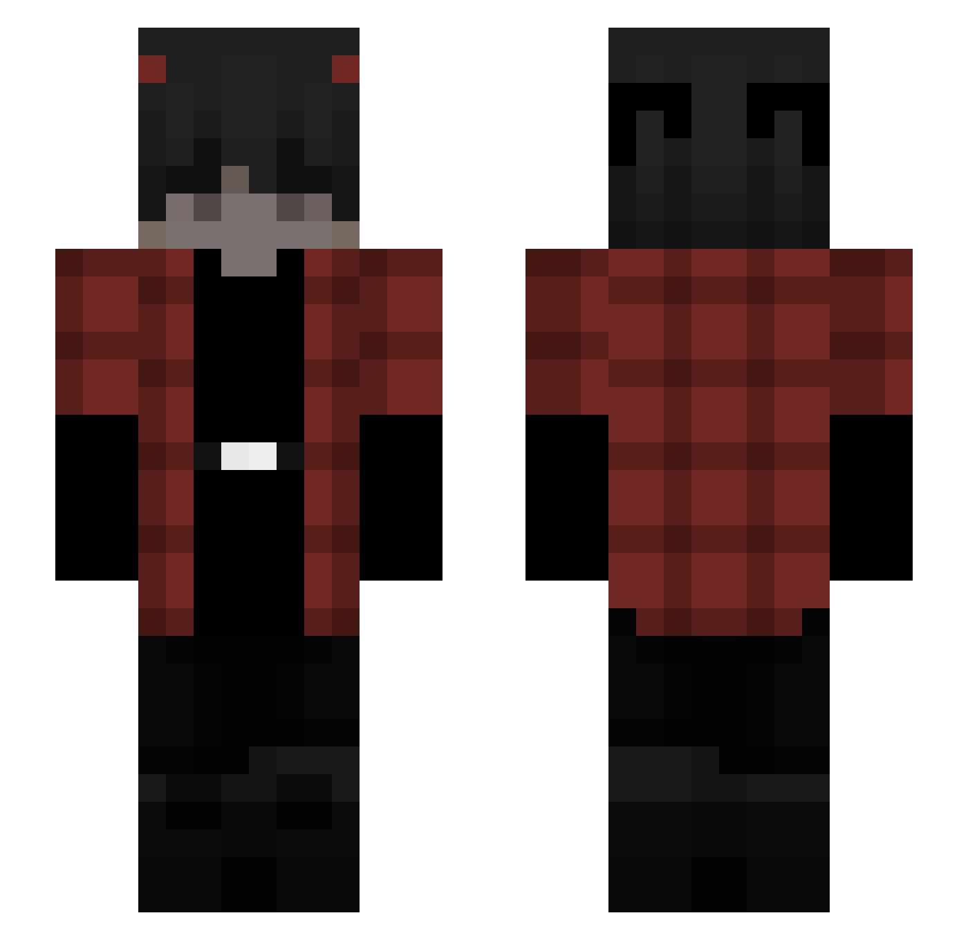Brightn3ss56465 Minecraft skin, front and back view