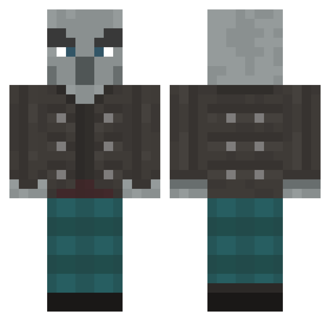 Fuffi2483 Minecraft skin, front and back view