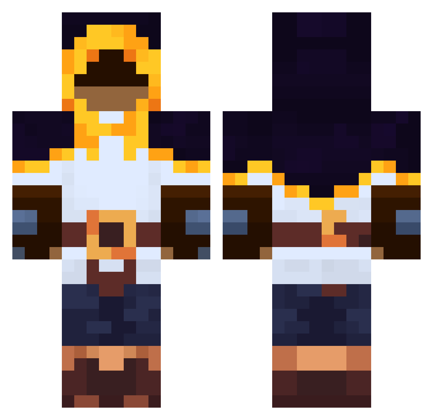 Uraeus__ Minecraft skin, front and back view