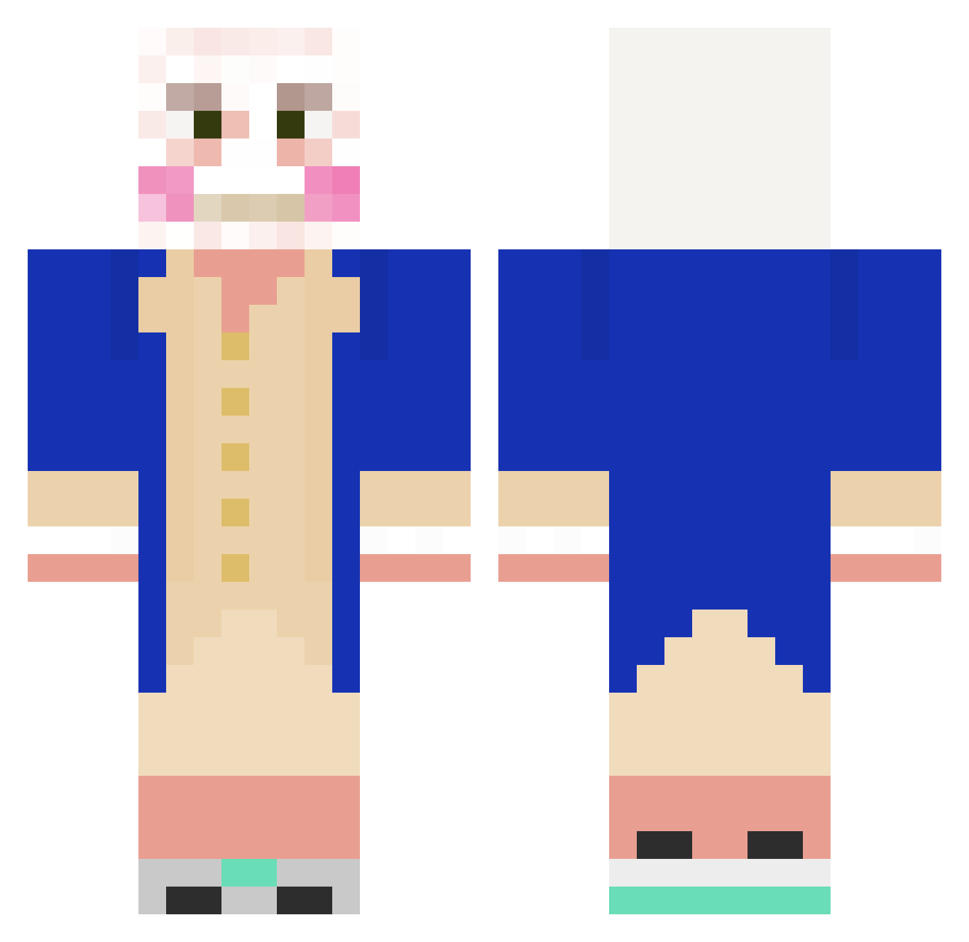 Drayconiccc Minecraft skin, front and back view