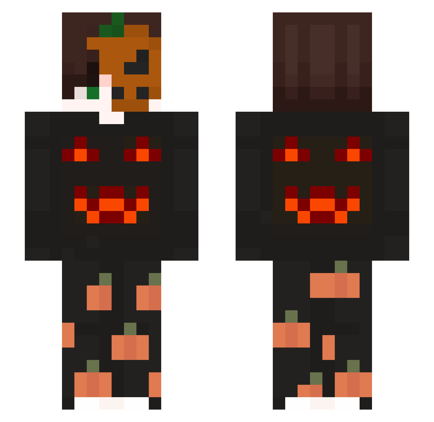 Lyntal Minecraft skin, front and back view