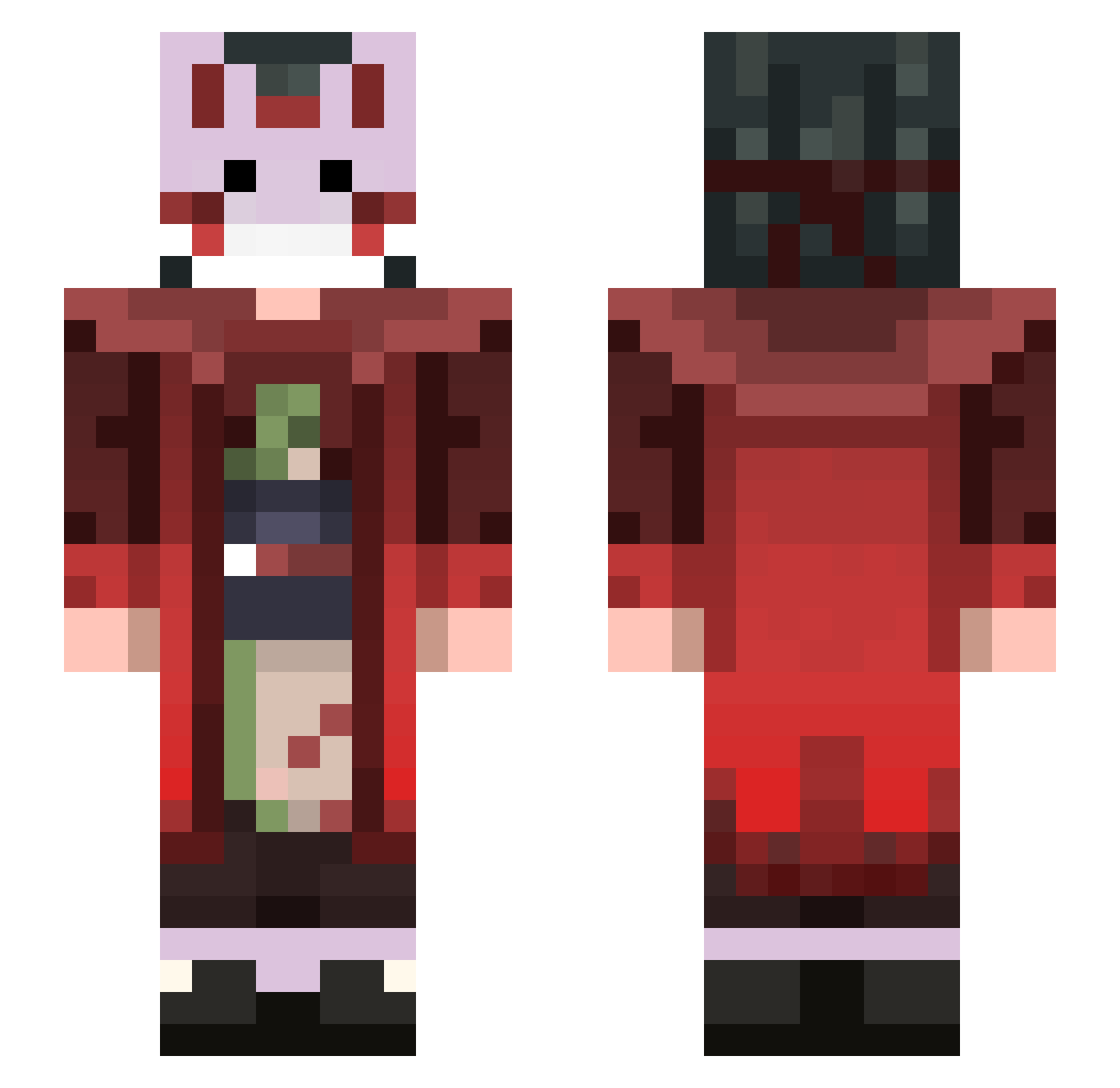 Adanac_12 Minecraft skin, front and back view