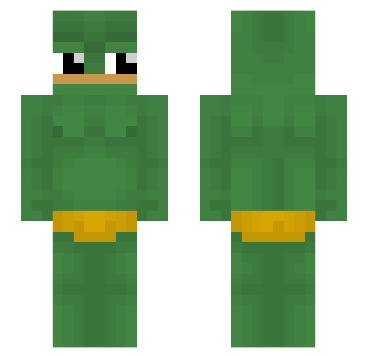 xSAAKx Minecraft skin, front and back view