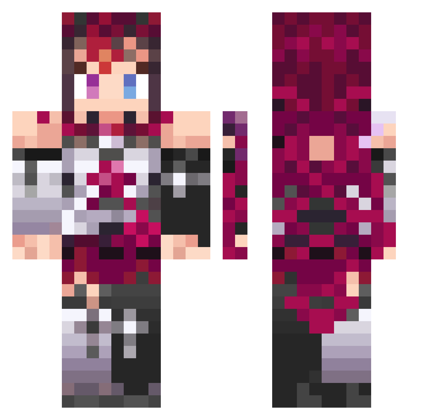 ruok87 Minecraft skin, front and back view