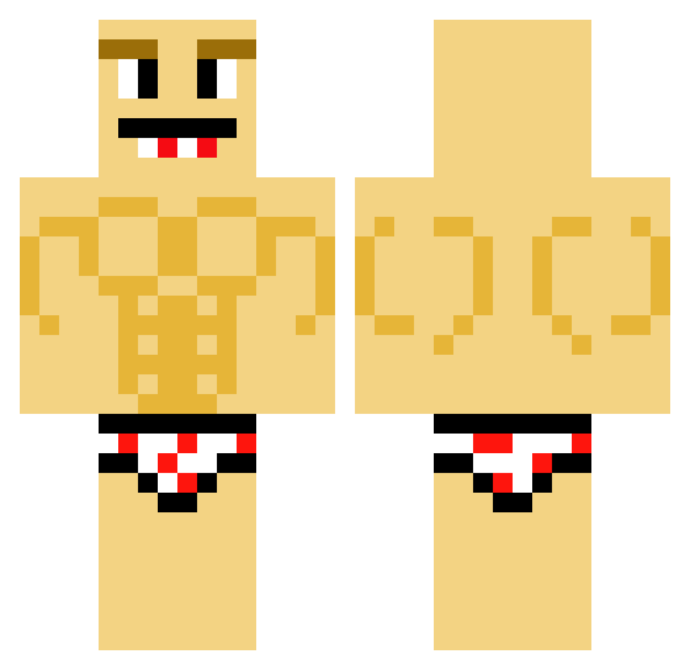 TacoSadnes Minecraft skin, front and back view