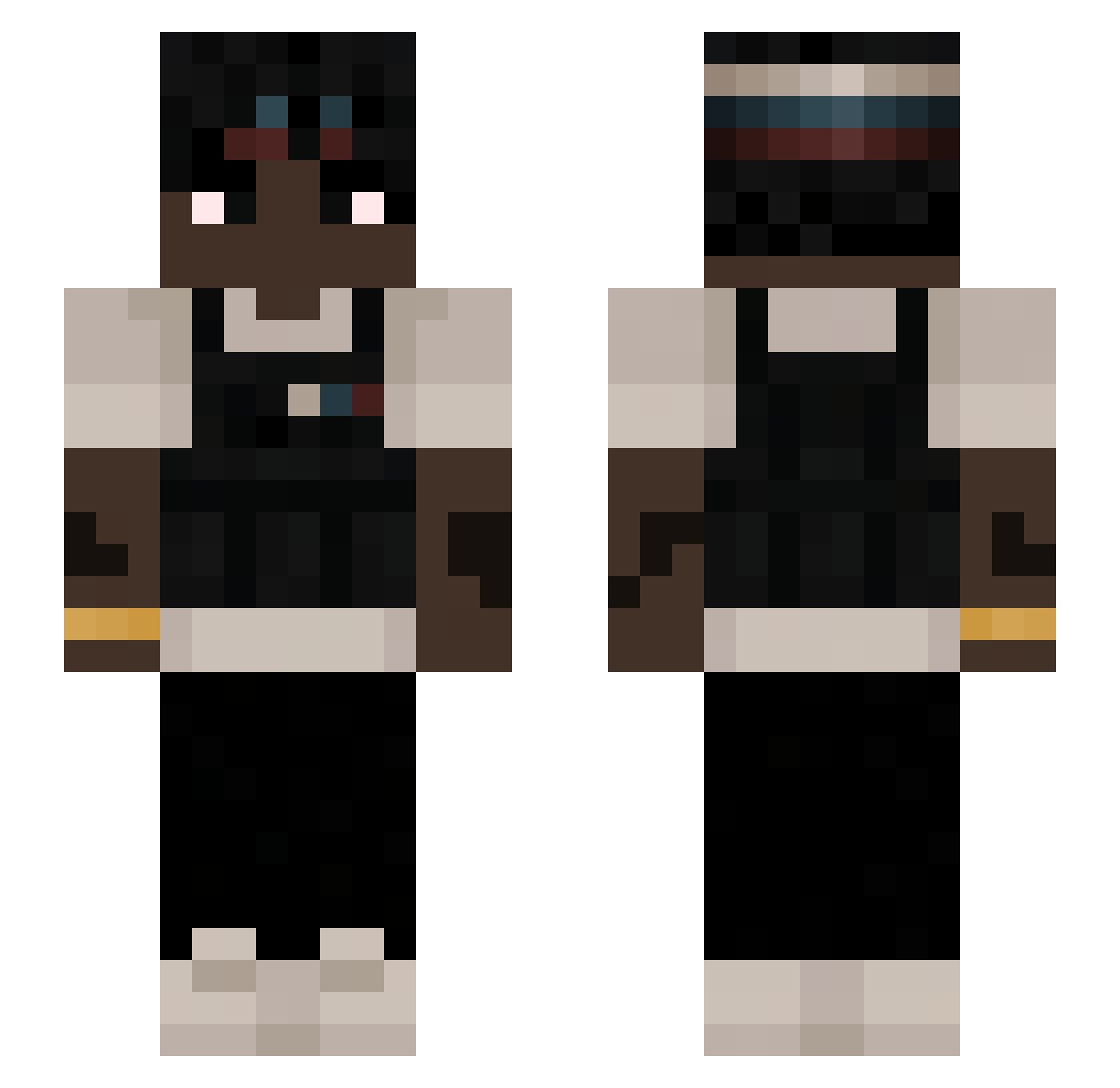 Schiefkief69 Minecraft skin, front and back view
