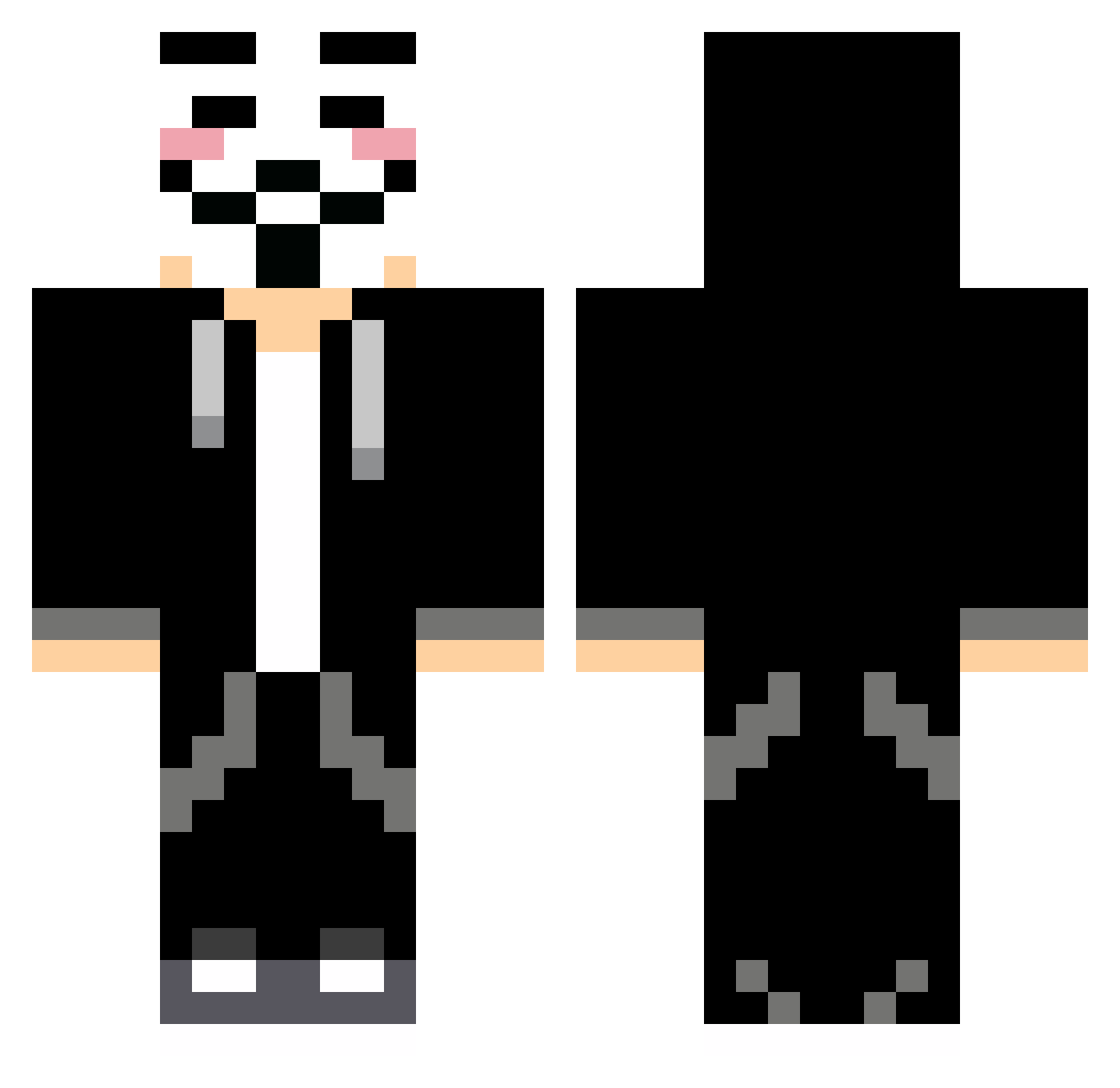 papuproxdxdxd Minecraft skin, front and back view