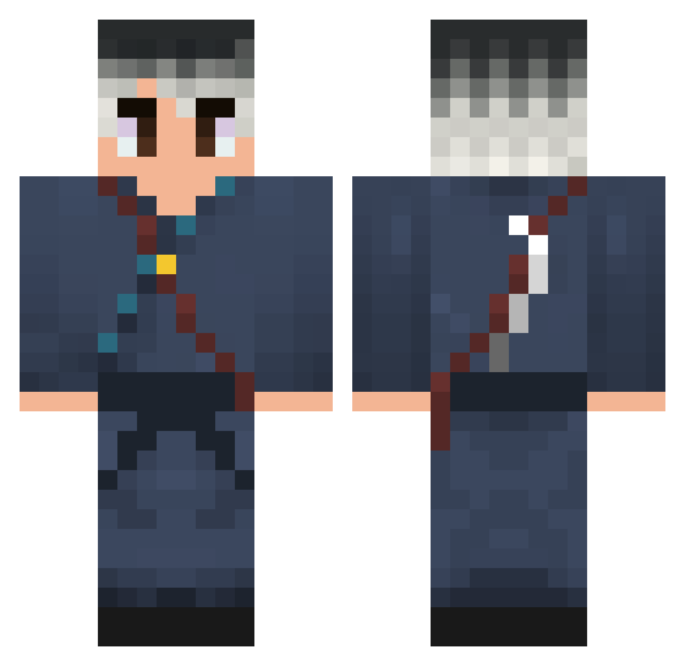 KayLGF Minecraft skin, front and back view