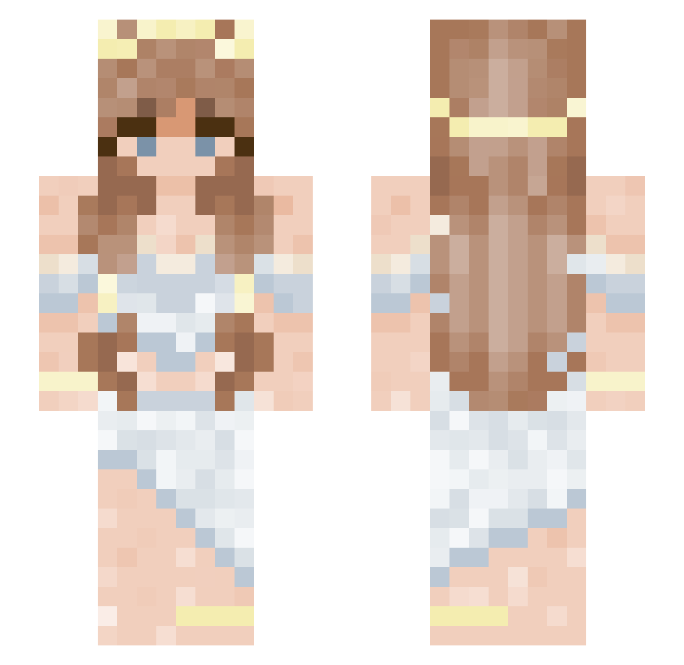 TapThatA Minecraft skin, front and back view