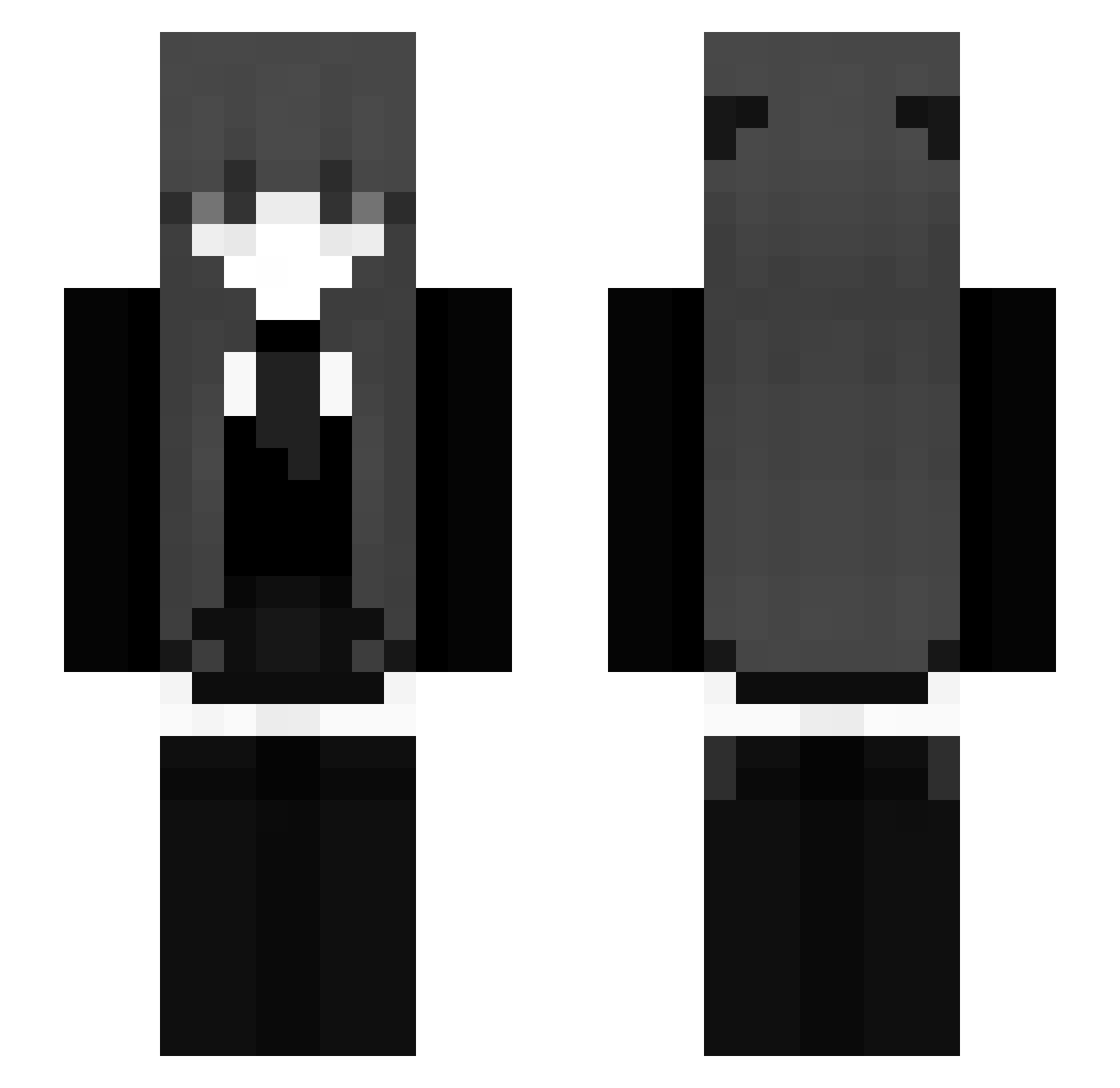heony34 Minecraft skin, front and back view