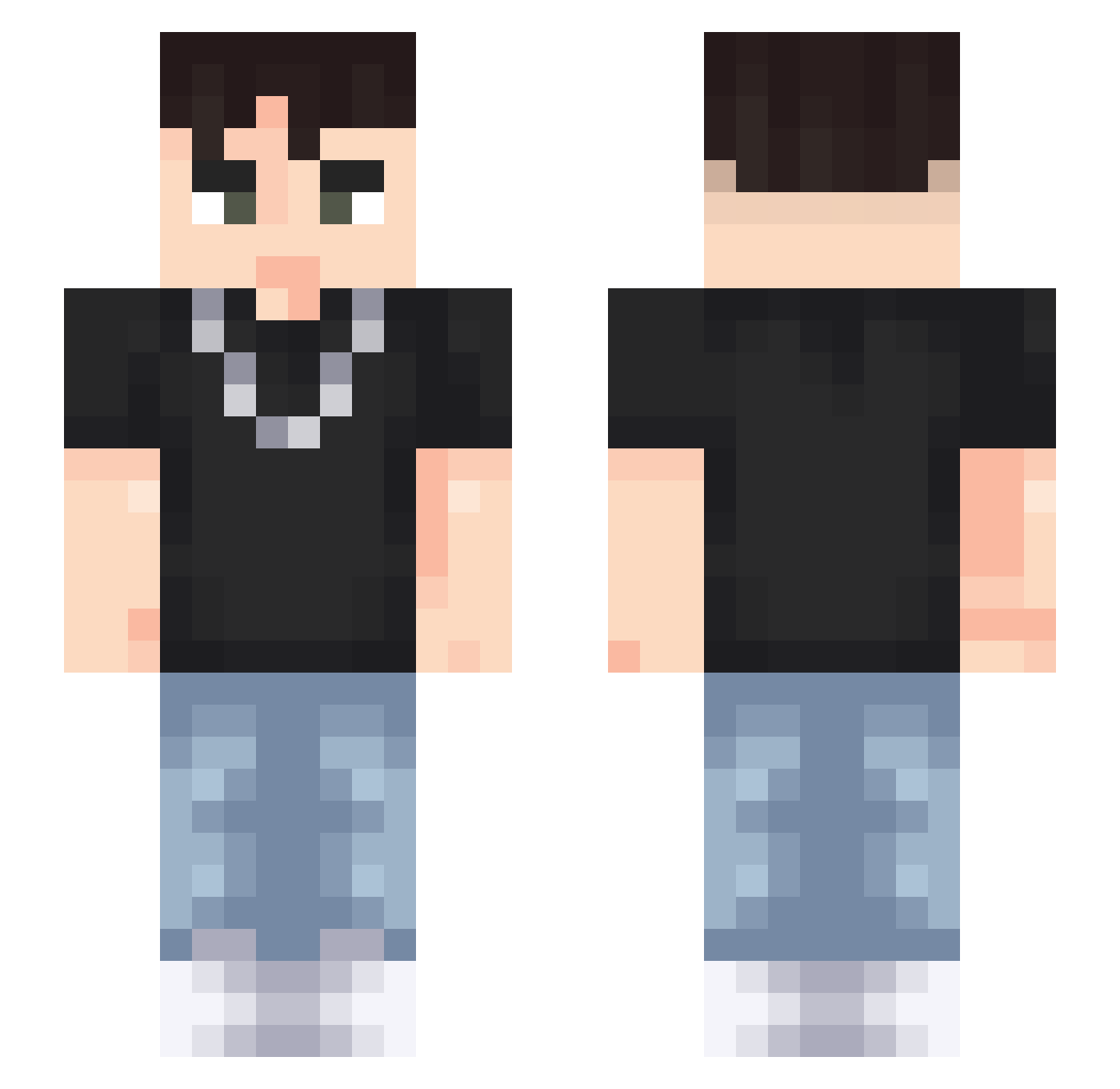 Emely_08 Minecraft skin, front and back view