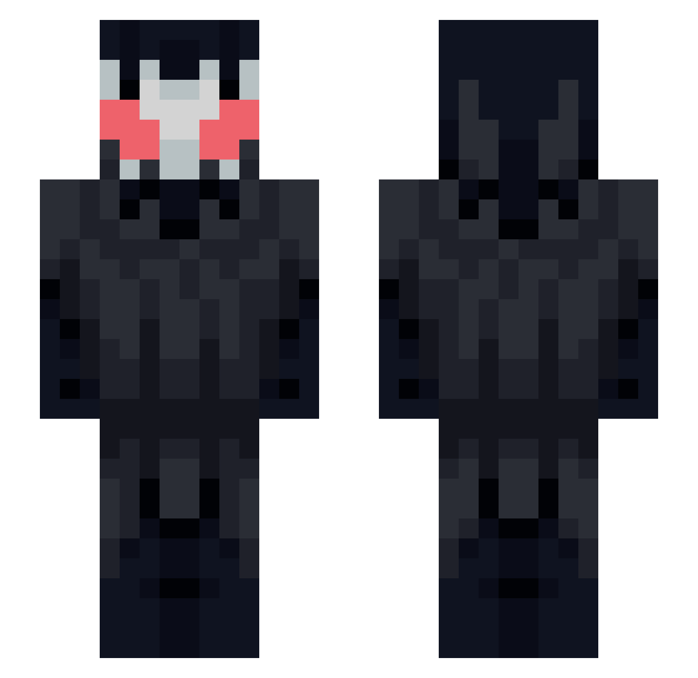 Kumourii Minecraft skin, front and back view