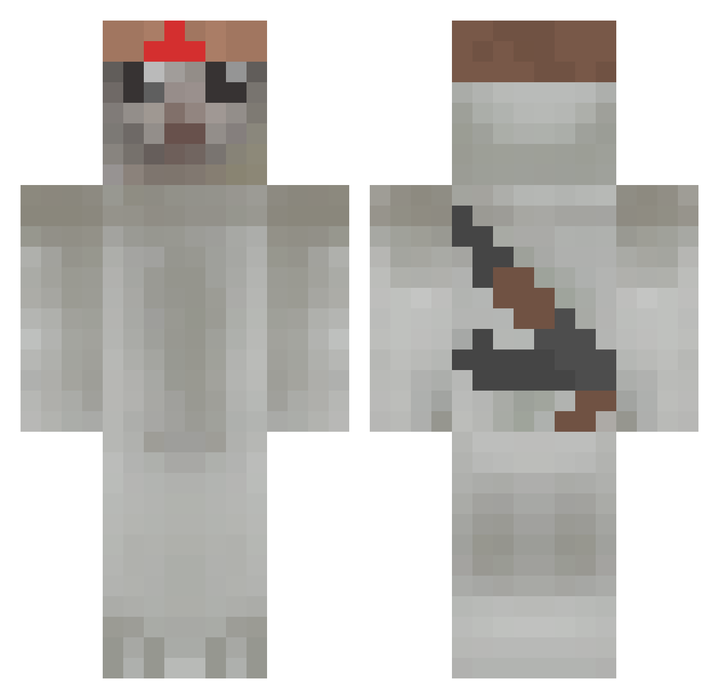 BerryExtreme Minecraft skin, front and back view