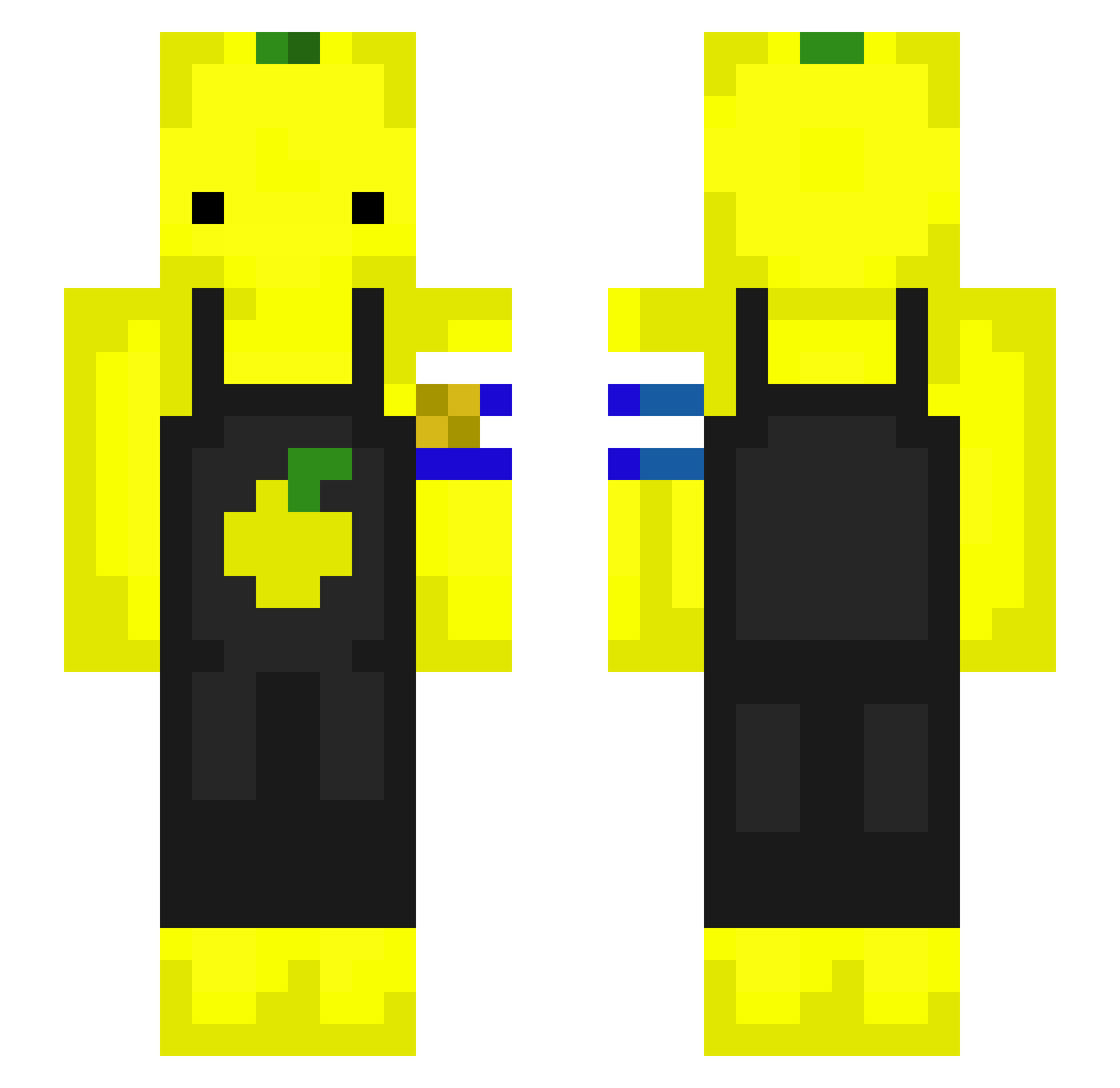 GeamPixXx69 Minecraft skin, front and back view