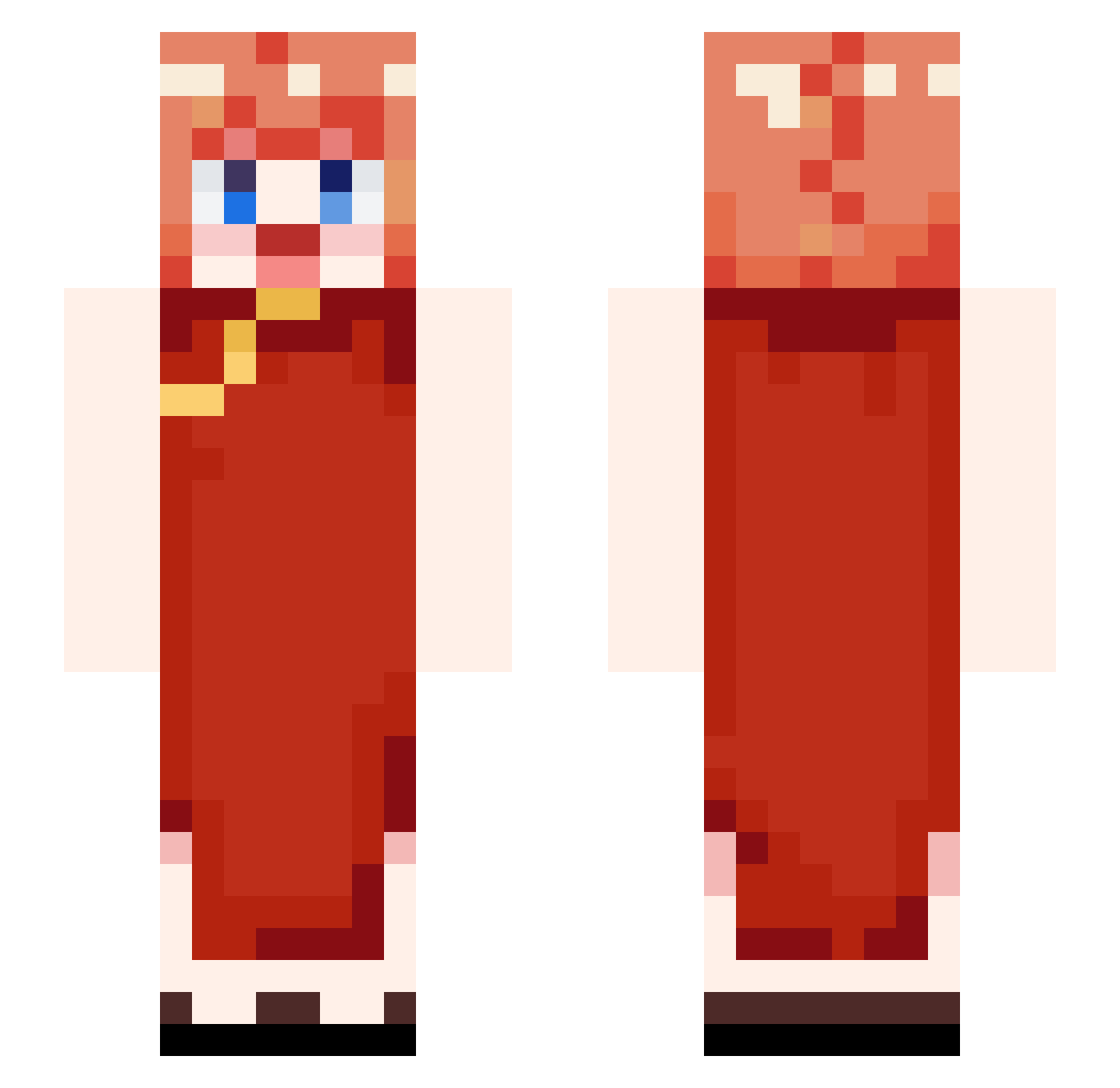 nicleo_ Minecraft skin, front and back view