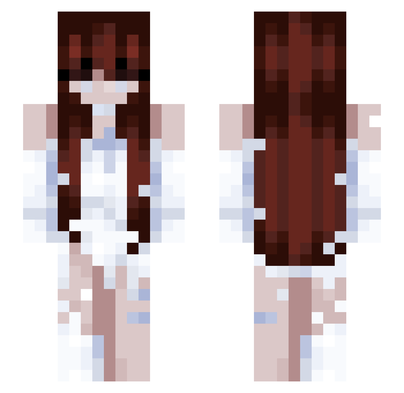 narut0DATEBAYO69 Minecraft skin, front and back view
