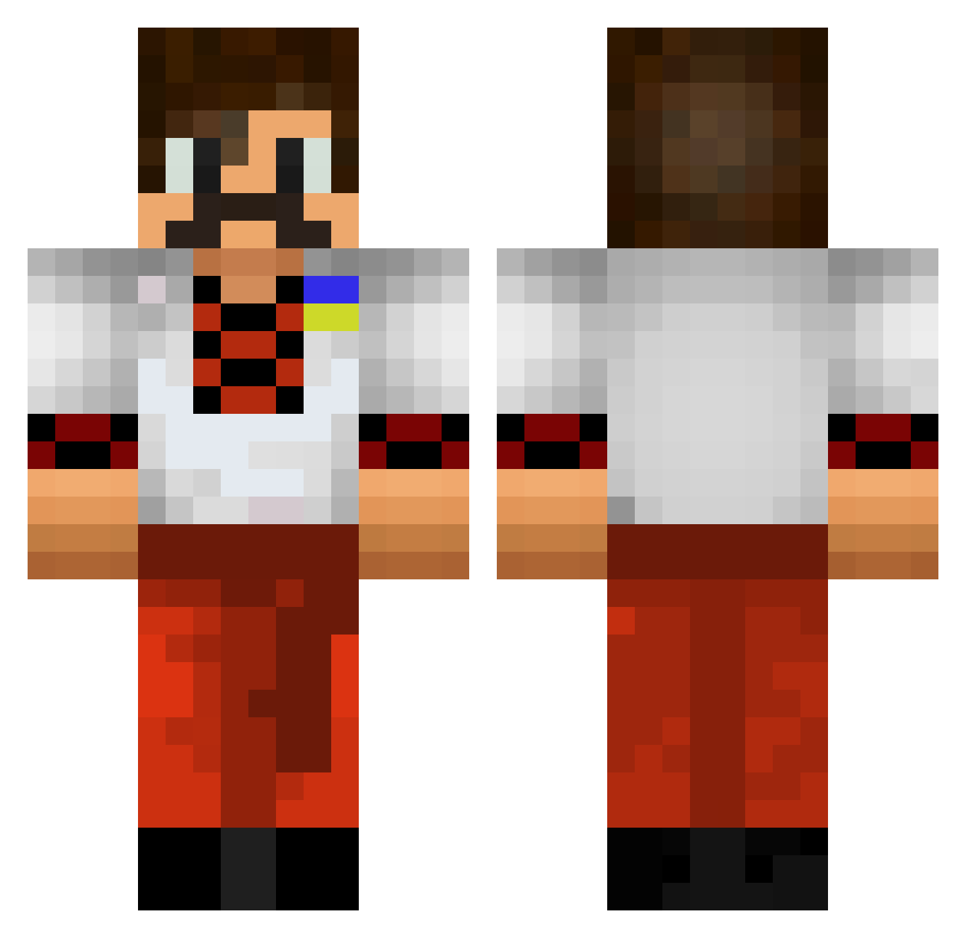 MatthewCat666 Minecraft skin, front and back view