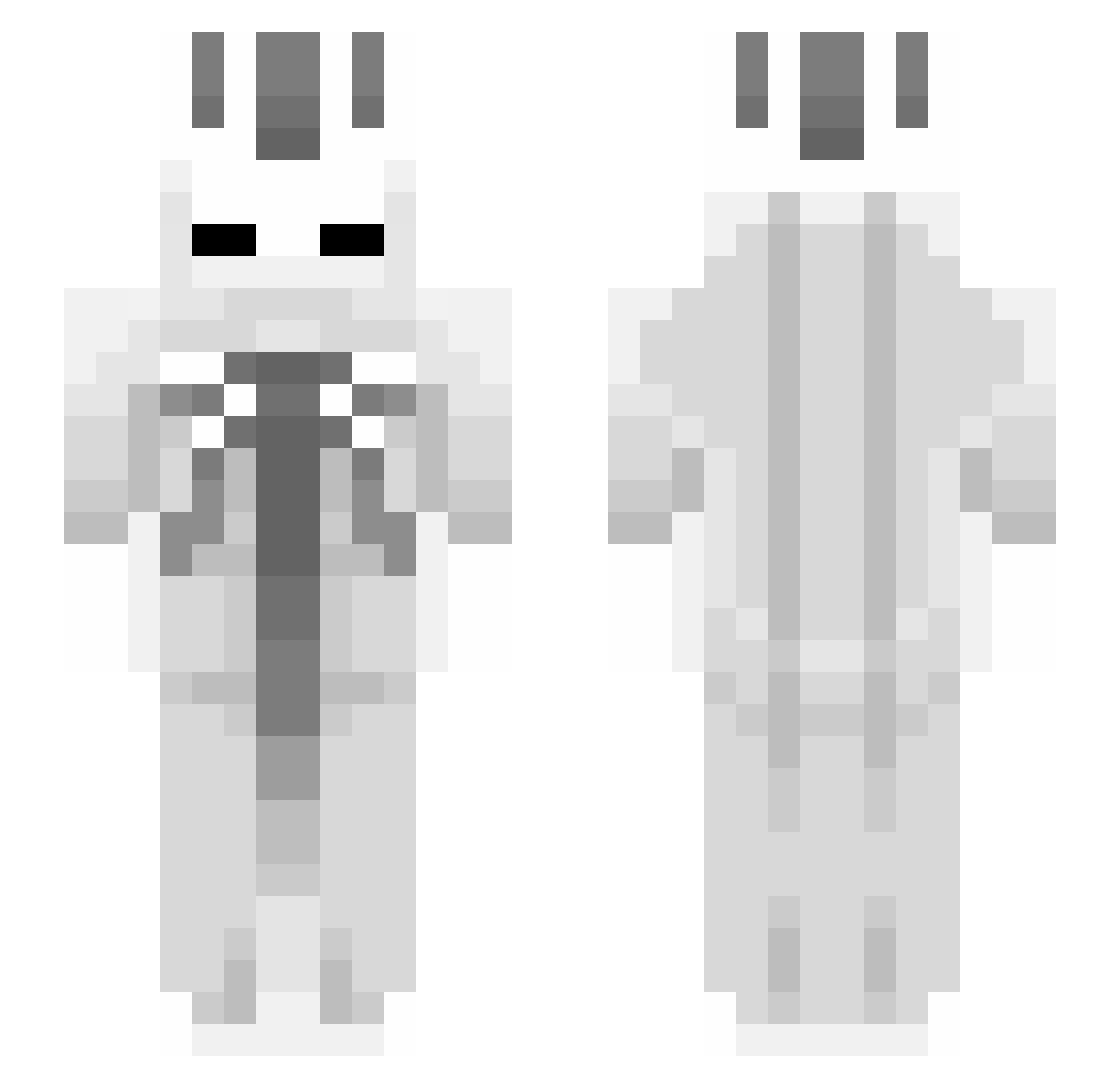 Titobu Minecraft skin, front and back view