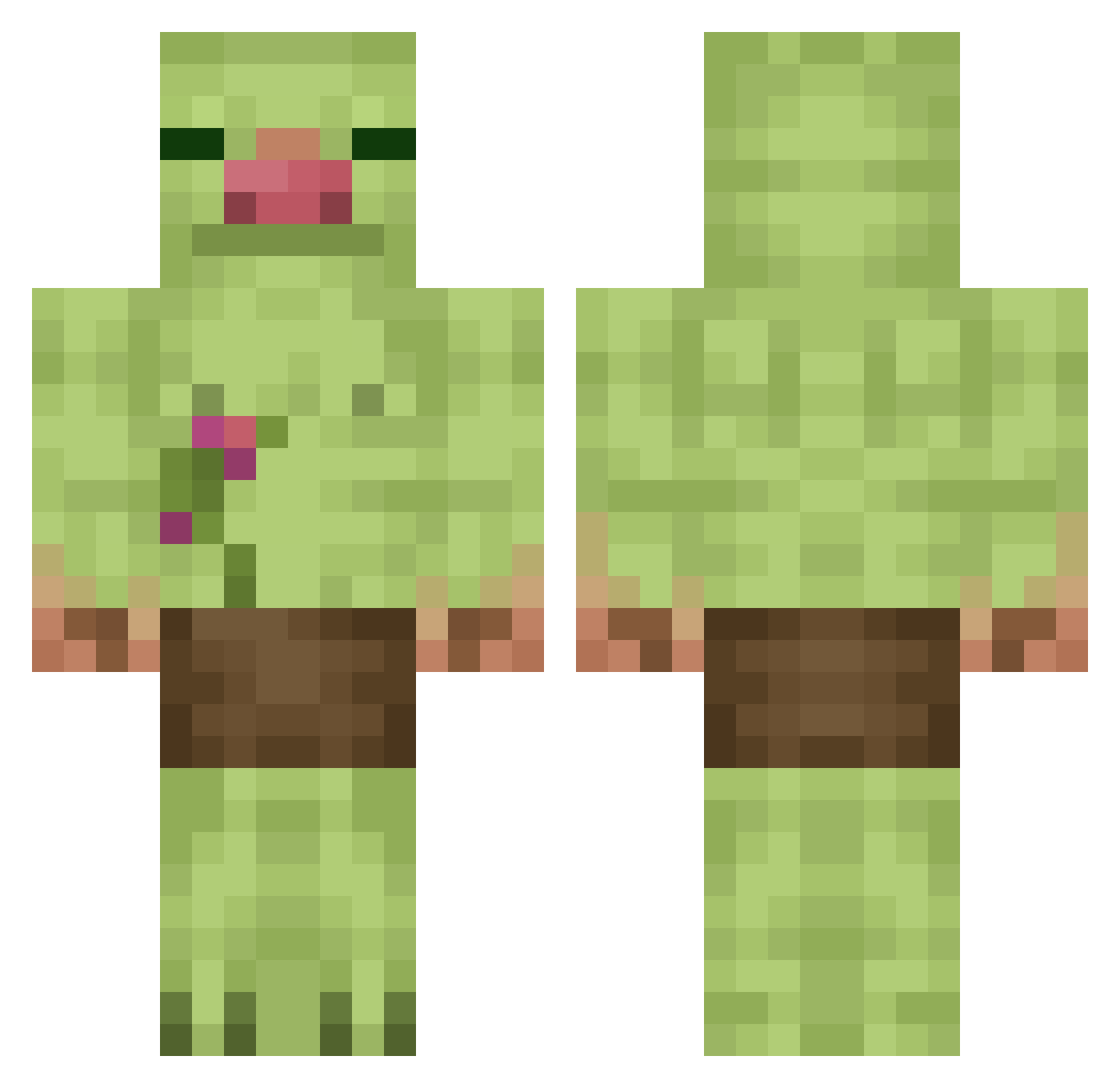 goboTeo Minecraft skin, front and back view