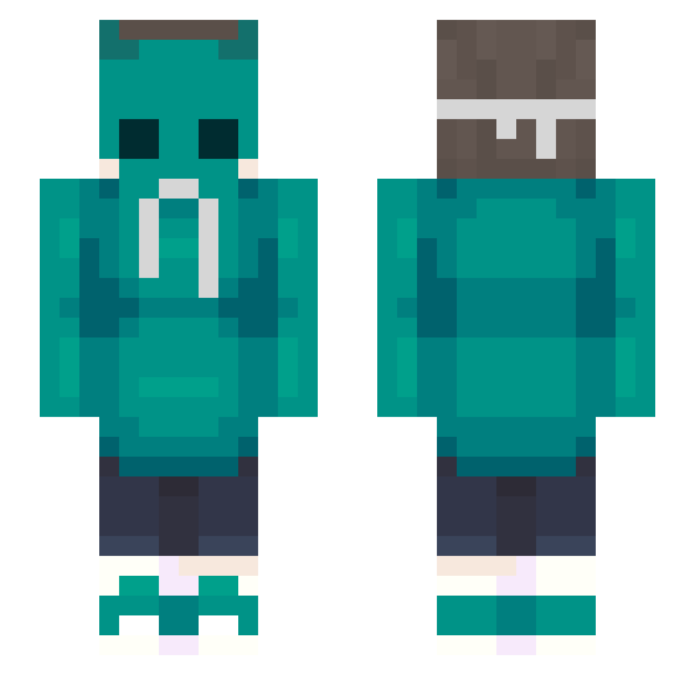 Phoenix210410 Minecraft skin, front and back view