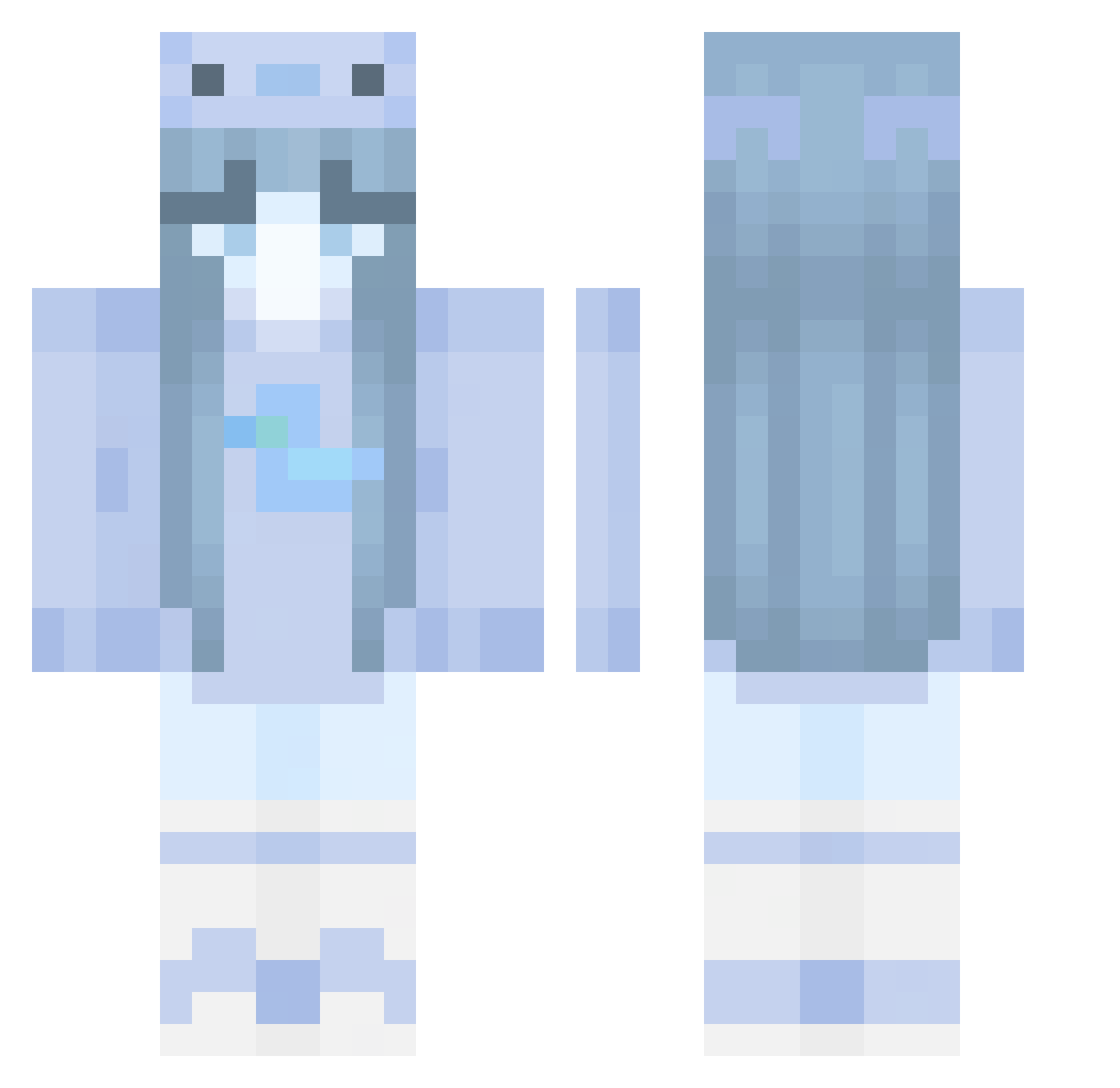 Crystallizedlion Minecraft skin, front and back view