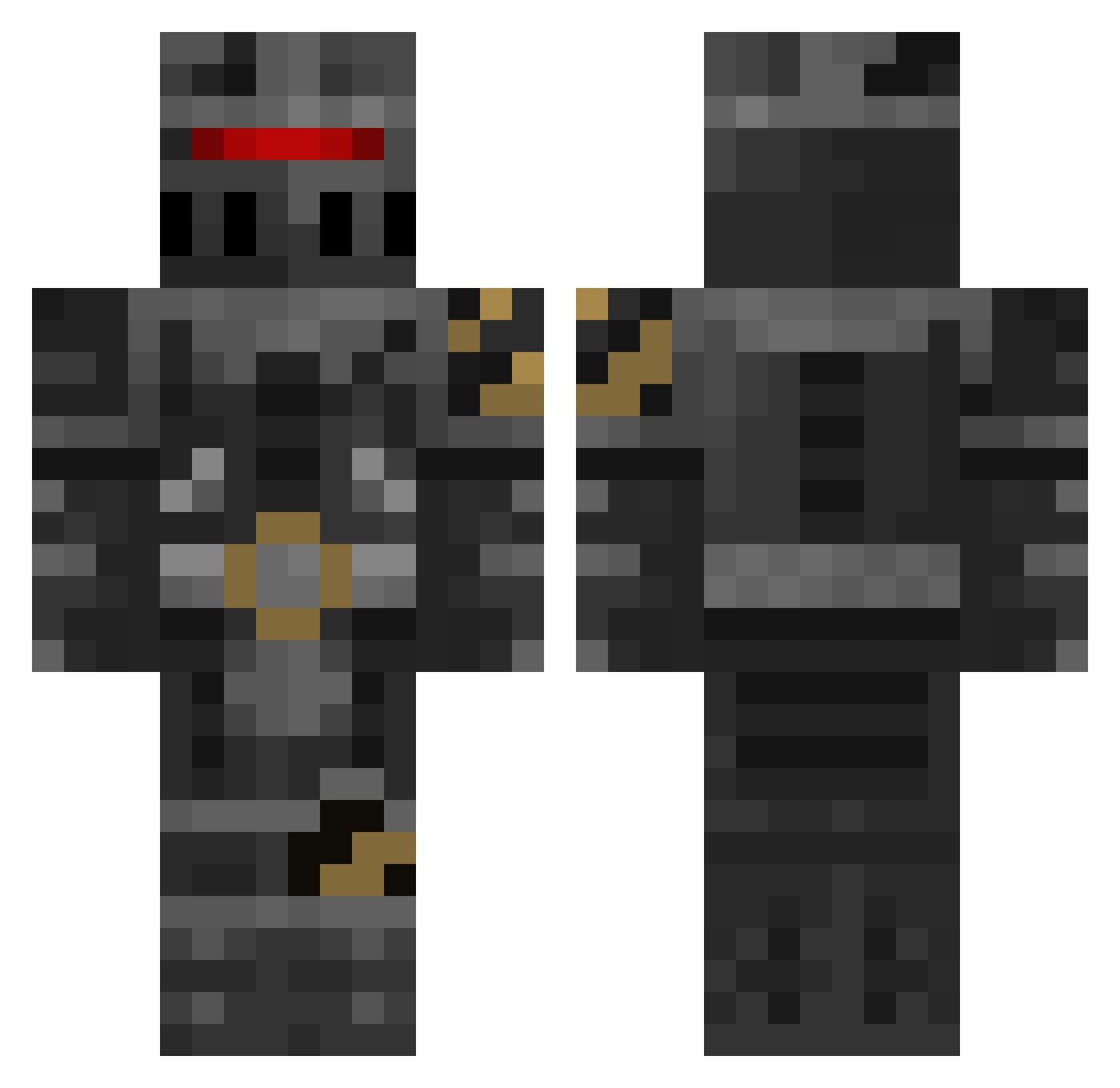 Vortigan76 Minecraft skin, front and back view