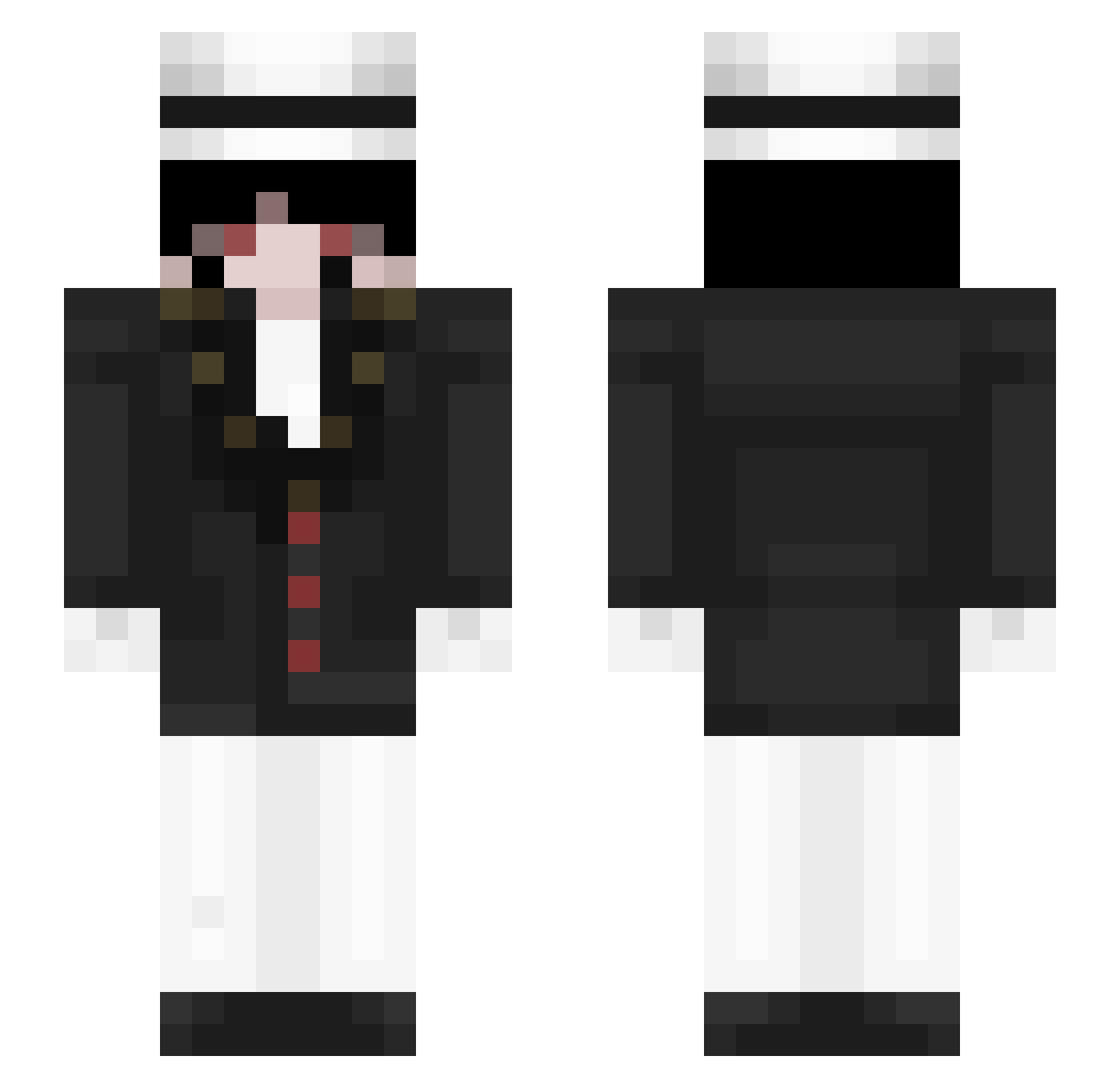 Neo49911 Minecraft skin, front and back view